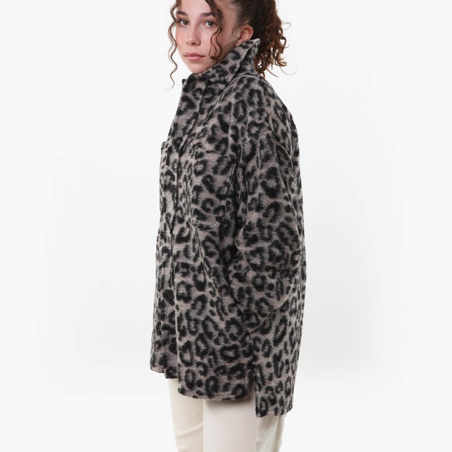 Cappotto animalier DouuoD ecru e nero - annameglio.com abbigliamento moda