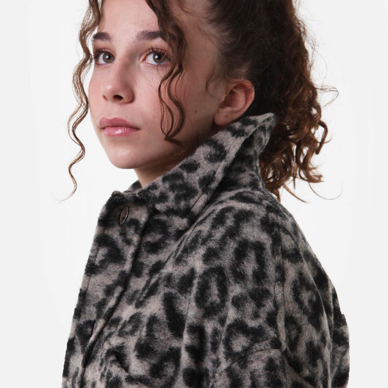 Cappotto animalier DouuoD ecru e nero - annameglio.com abbigliamento moda