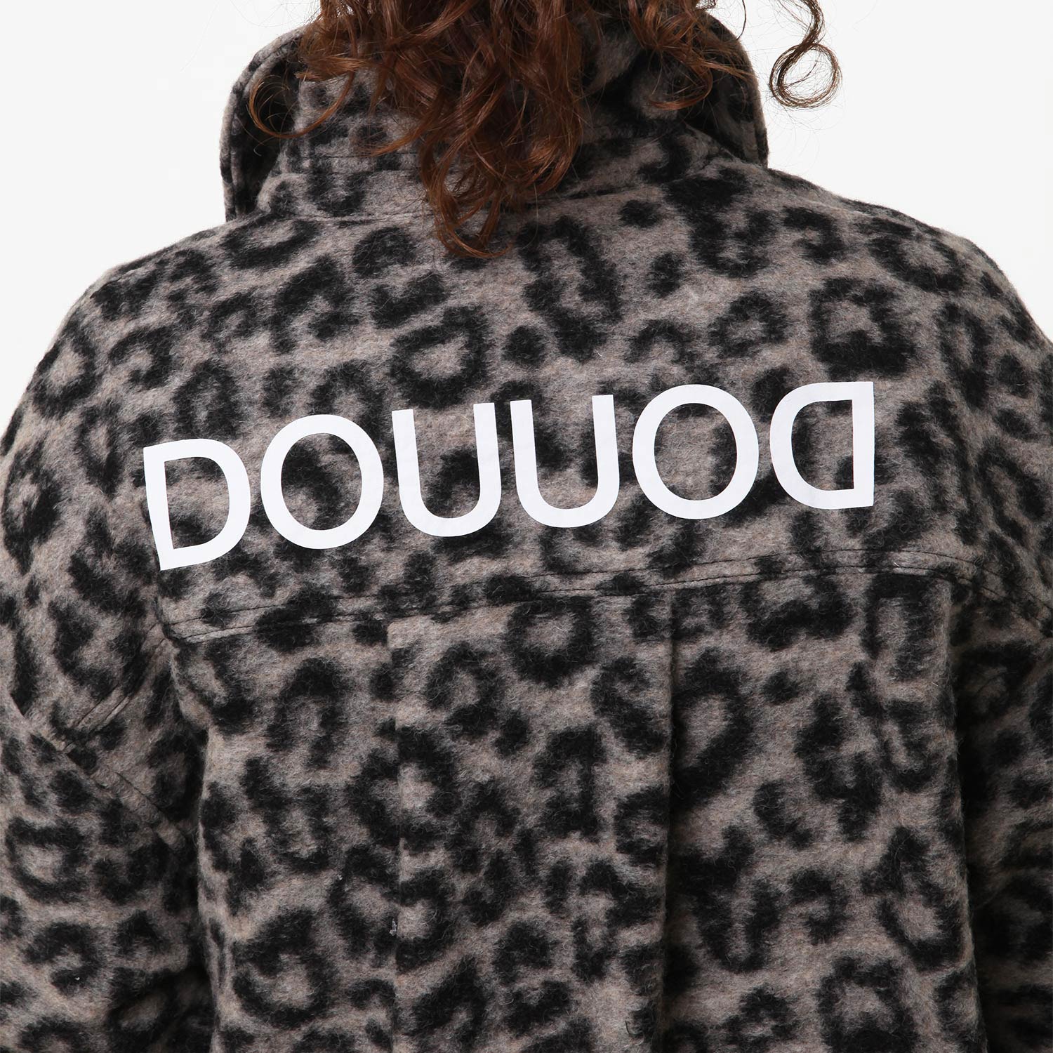 Cappotto animalier DouuoD ecru e nero - annameglio.com abbigliamento moda