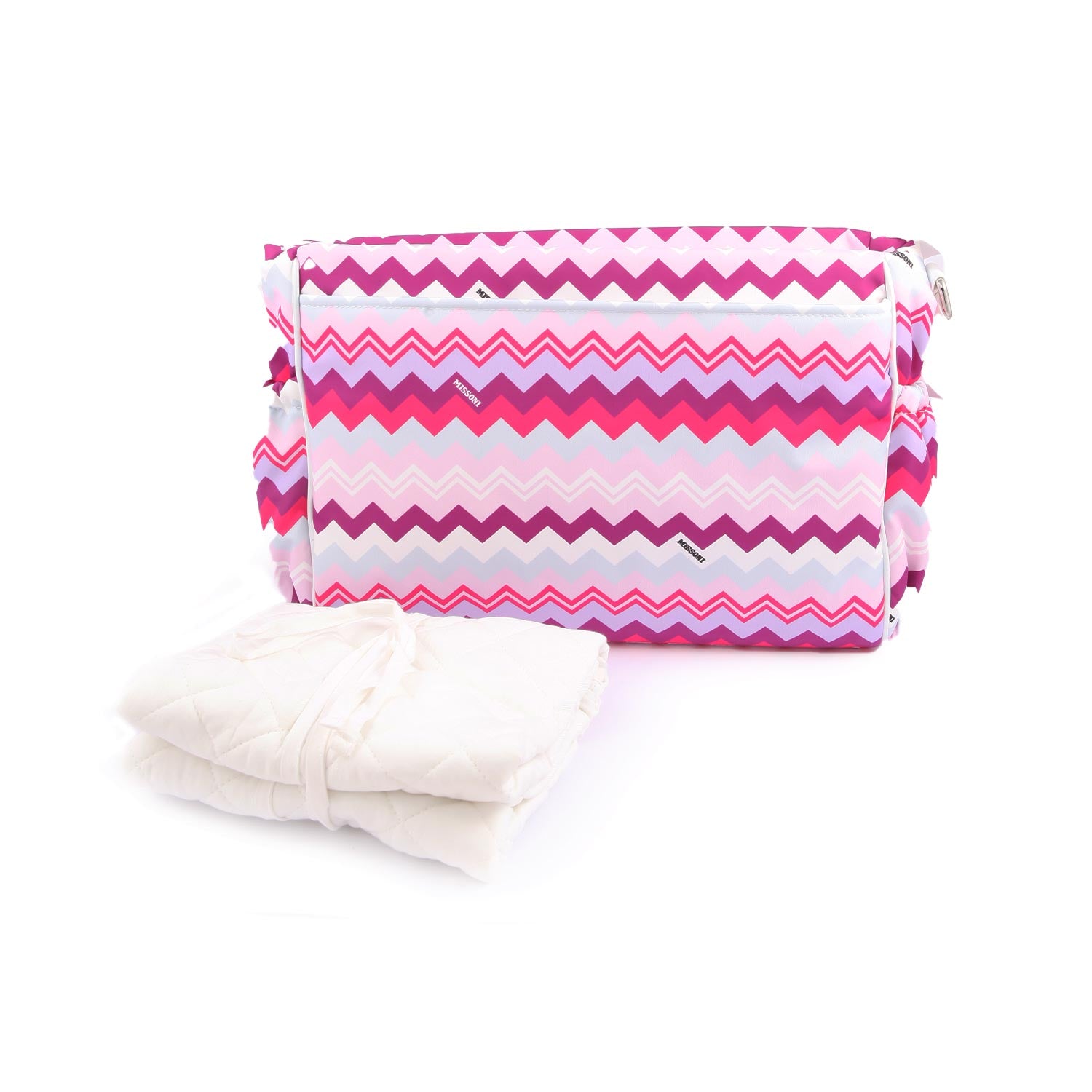 Borsa fasciatoio Missoni bianca, rosa e fucsia - annameglio.com abbigliamento moda