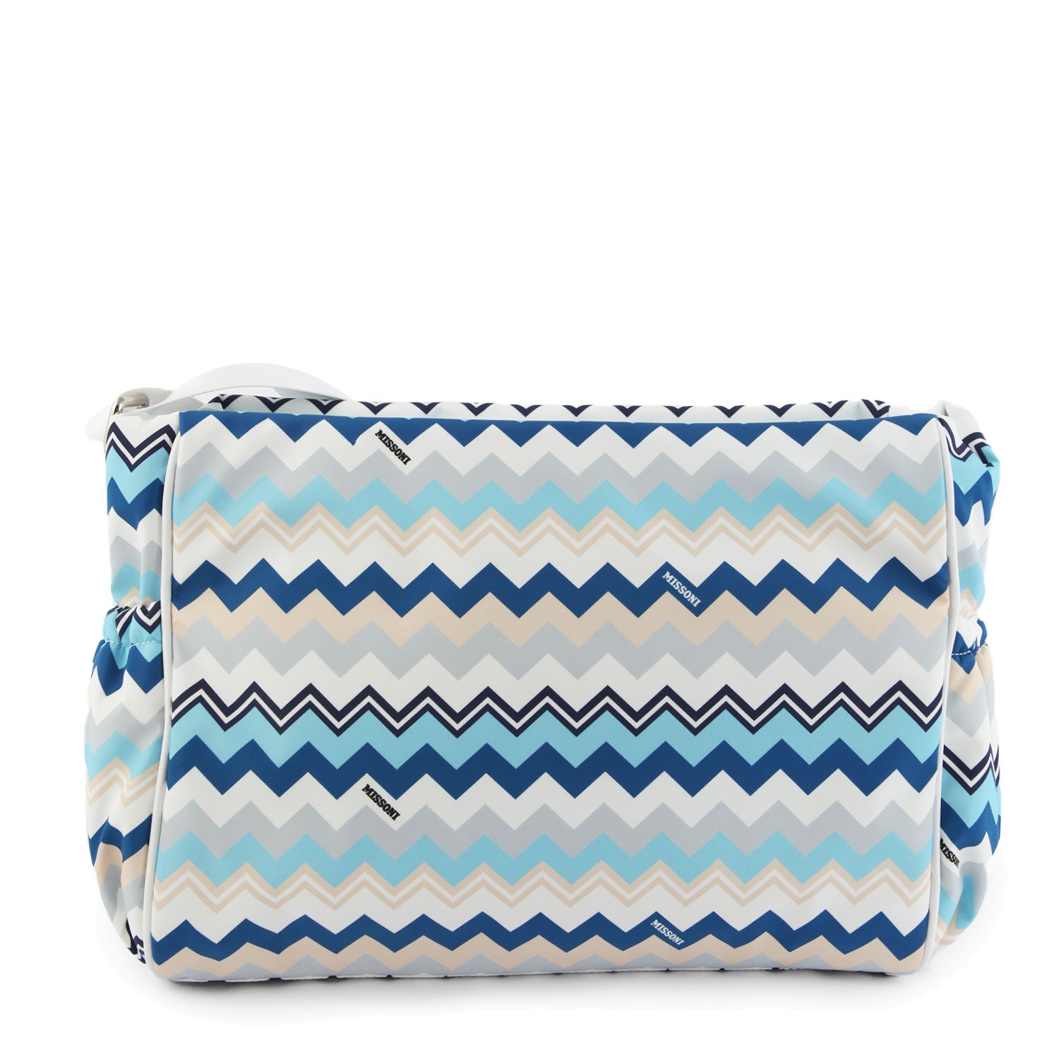 BORSA FASCIATOIO MISSONI BIANCA, BEIGE E AZZURRA - annameglio.com abbigliamento moda