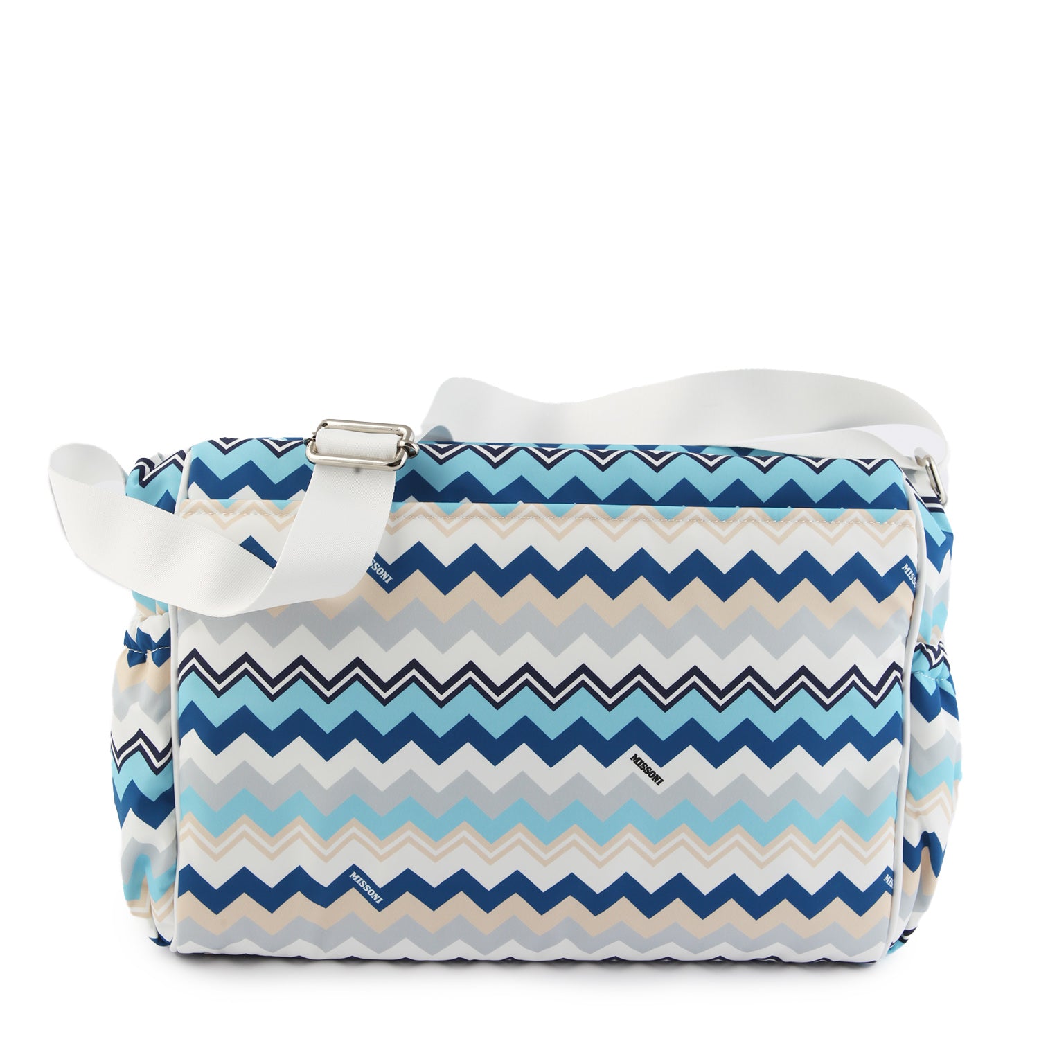 BORSA FASCIATOIO MISSONI BIANCA, BEIGE E AZZURRA - annameglio.com abbigliamento moda