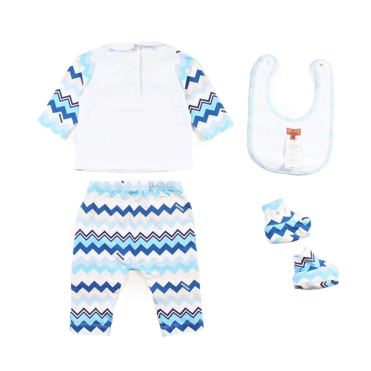Completino ZigZag Missoni bianco e blu neonato - annameglio.com abbigliamento moda