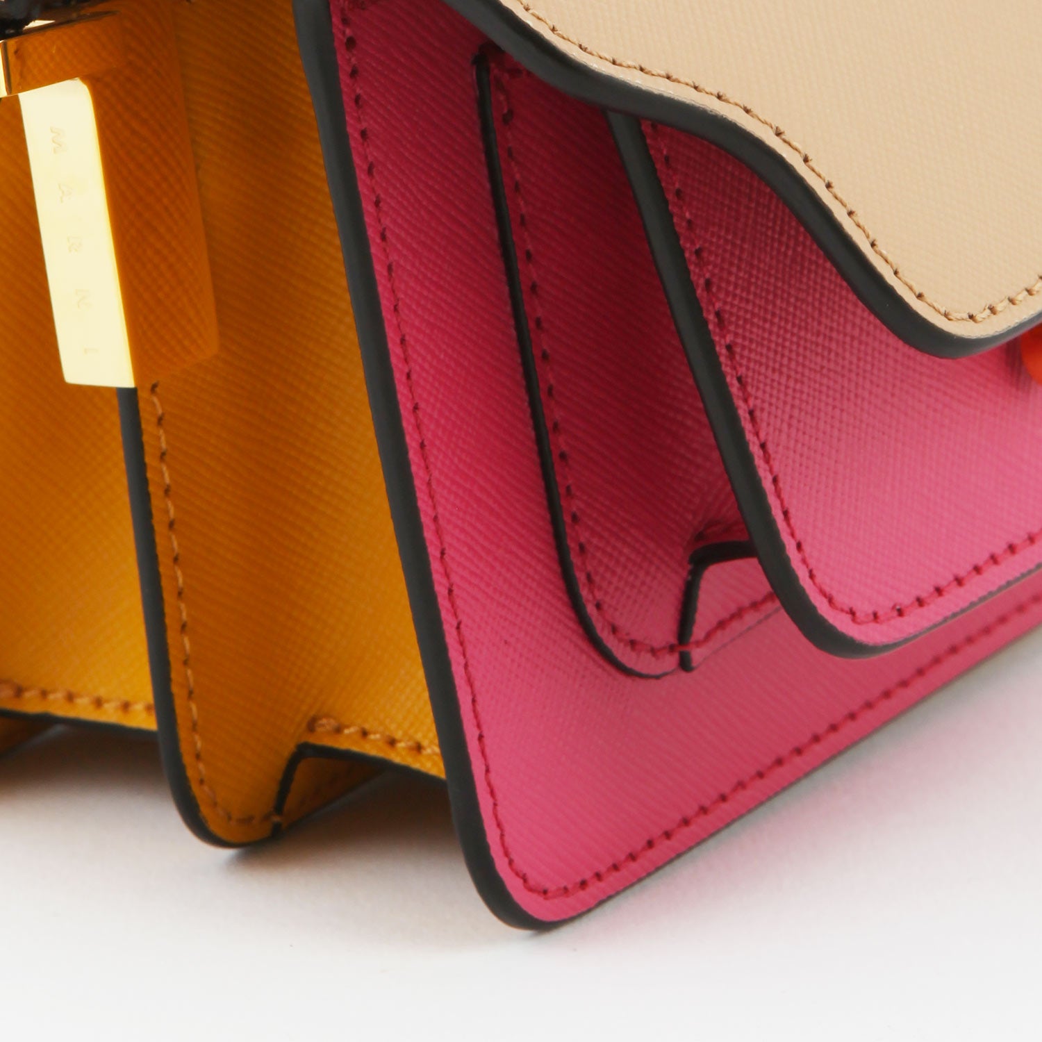 Borsetta tracolla fucsia, beige e ocra in pelle - annameglio.com abbigliamento moda