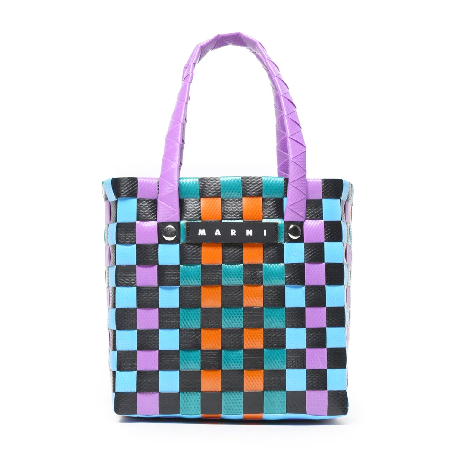 Borsa Marni mini a cestino viola e multicolor - annameglio.com abbigliamento moda
