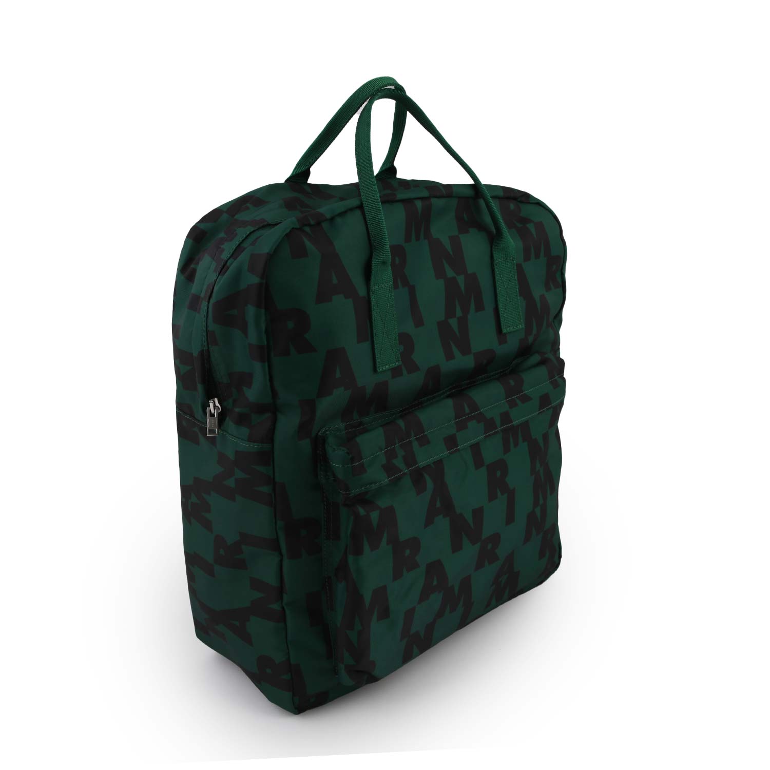 Zaino unisex verde con loghi Marni neri - annameglio.com abbigliamento moda