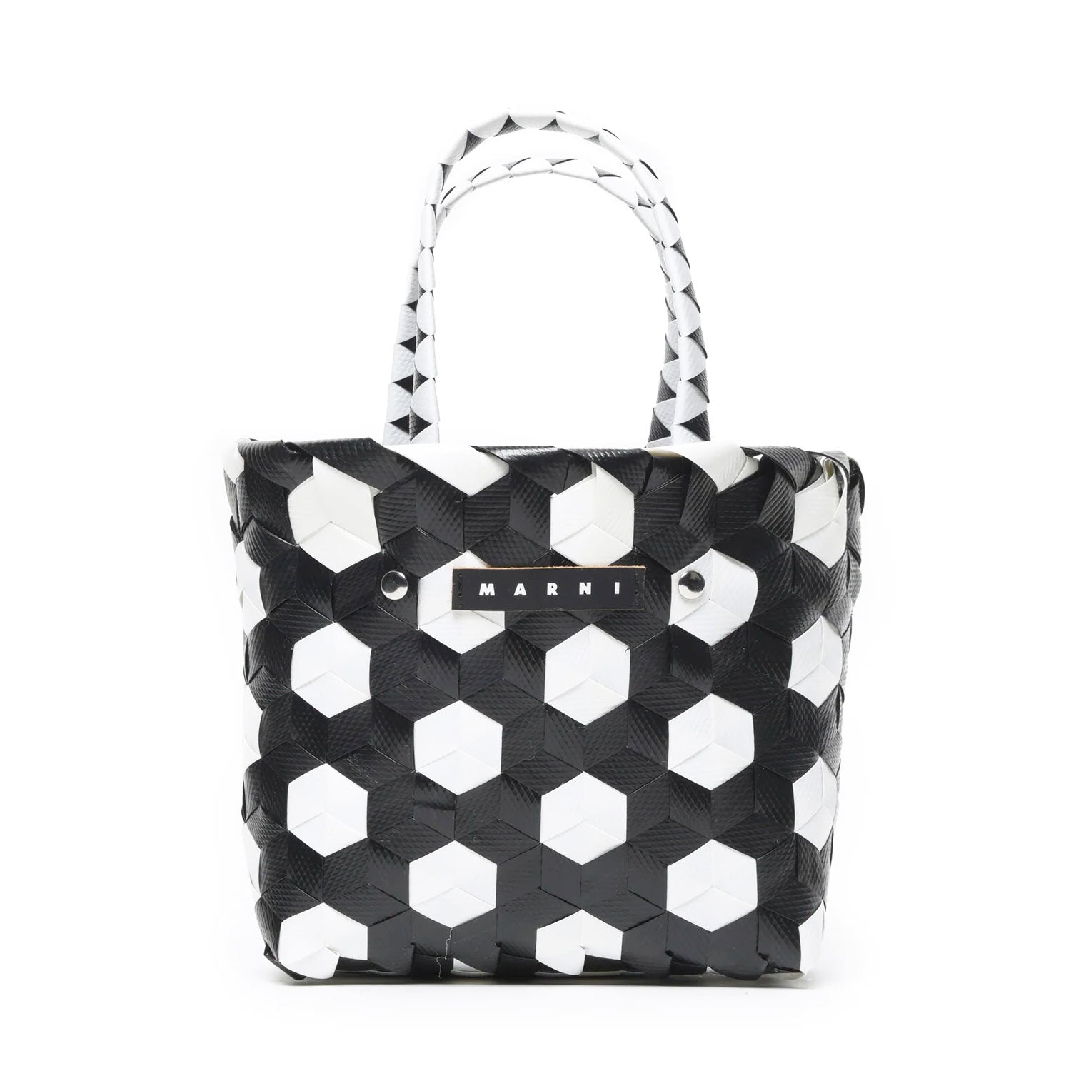 Borsa Dot Marni a cestino nera e bianca - annameglio.com abbigliamento moda