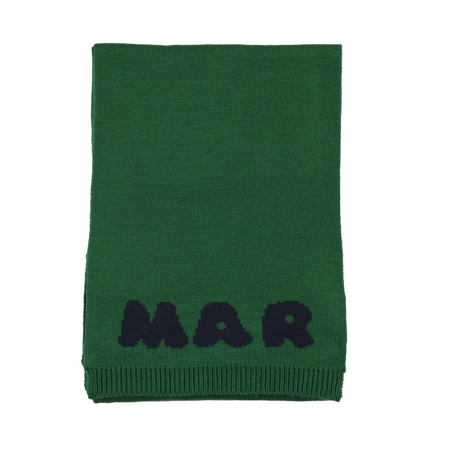 Sciarpa unisex Marni verde con logo blu - annameglio.com abbigliamento moda