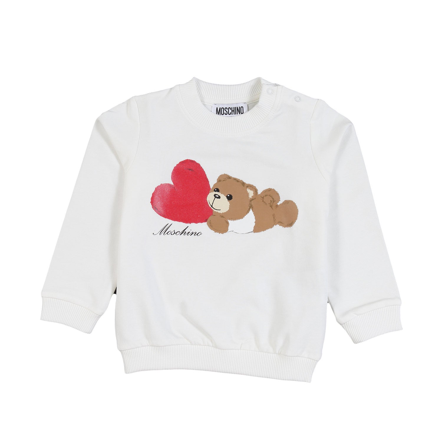 Felpa Teddy Bear Moschino bianca bimba - annameglio.com abbigliamento moda