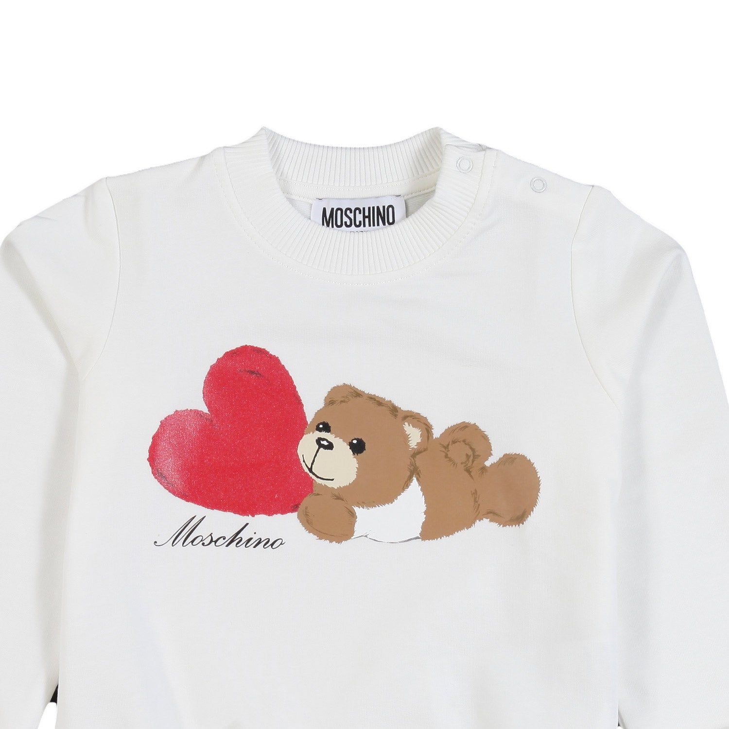 Felpa Teddy Bear Moschino bianca bimba - annameglio.com abbigliamento moda
