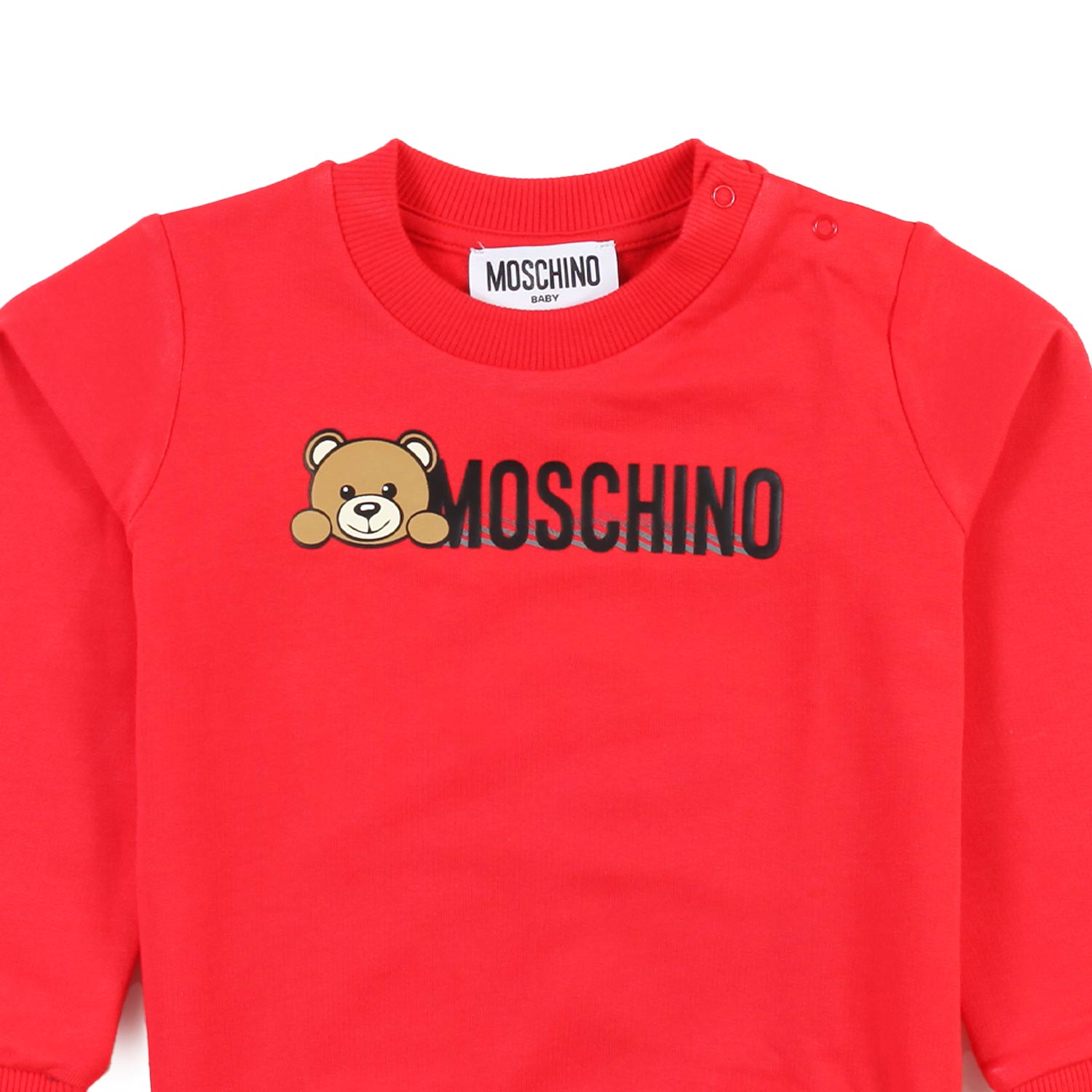 Felpa baby rossa con logo Moschino Teddy Bear - annameglio.com abbigliamento moda