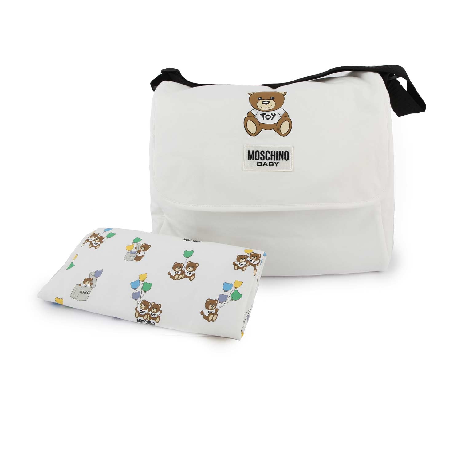Borsa fasciatoio bianca con Teddy Bear - annameglio.com abbigliamento moda