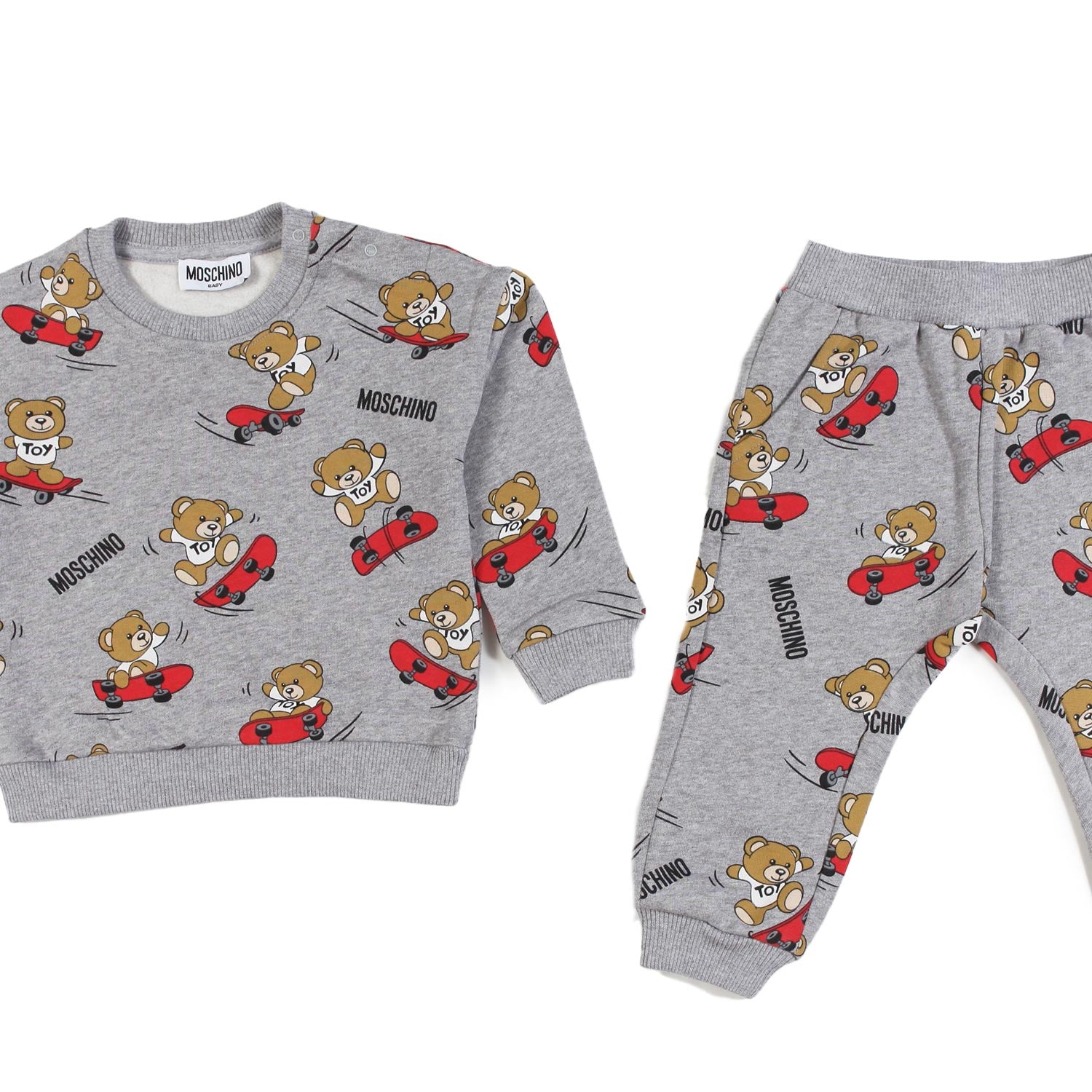 Tuta 2 pezzi grigia Bimbo con Orsetti Moschino - annameglio.com abbigliamento moda