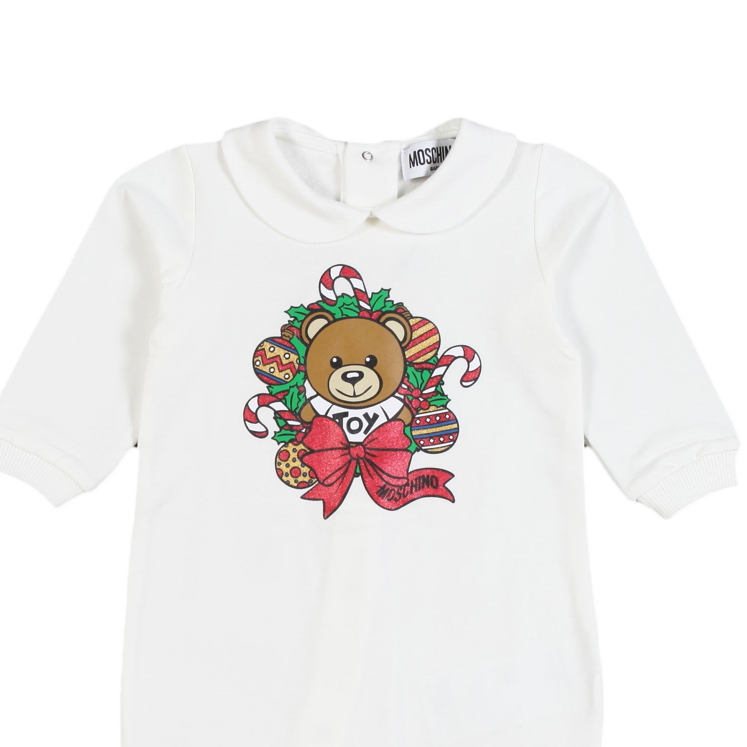 Tutina natalizia panna con Orsetto Moschino - annameglio.com abbigliamento moda