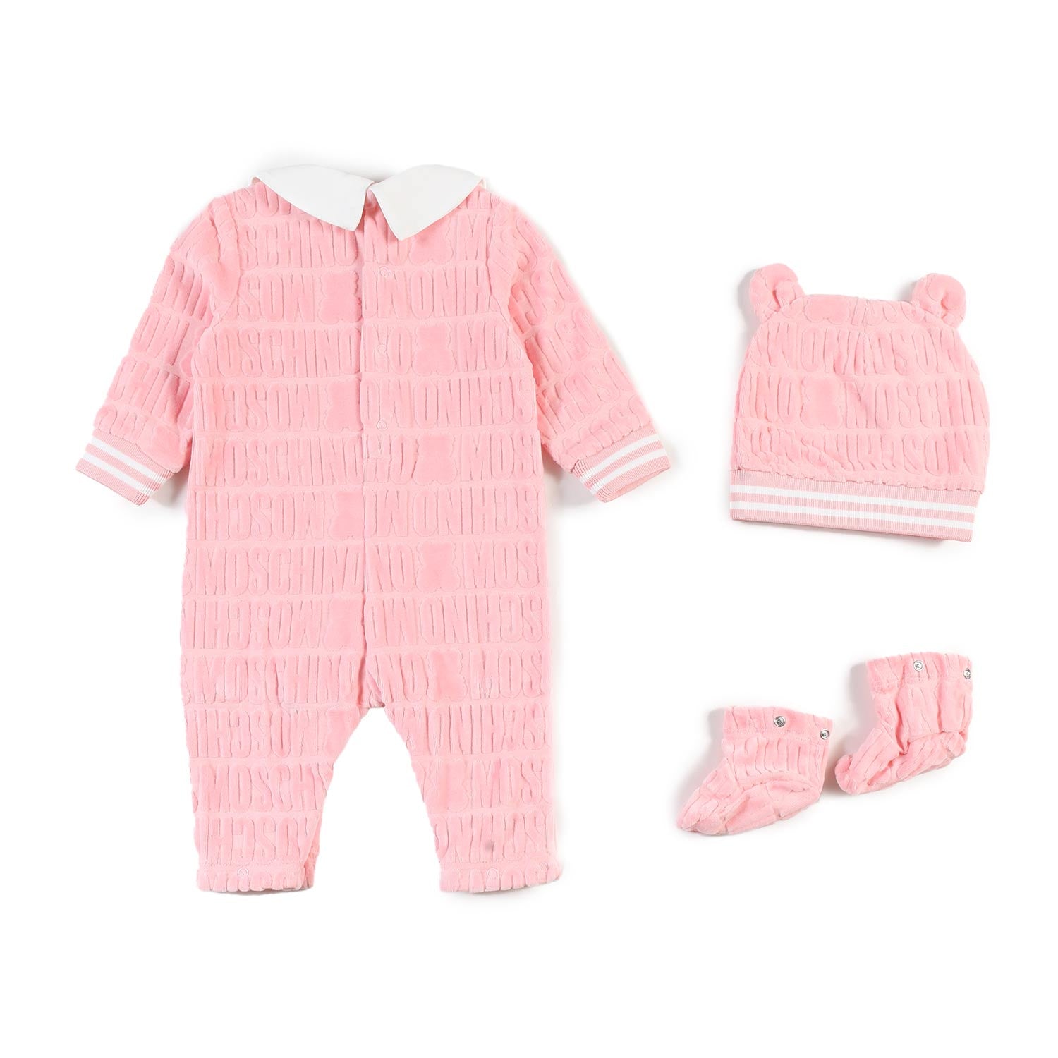 Set regalo Moschino Baby con tutina rosa - annameglio.com abbigliamento moda