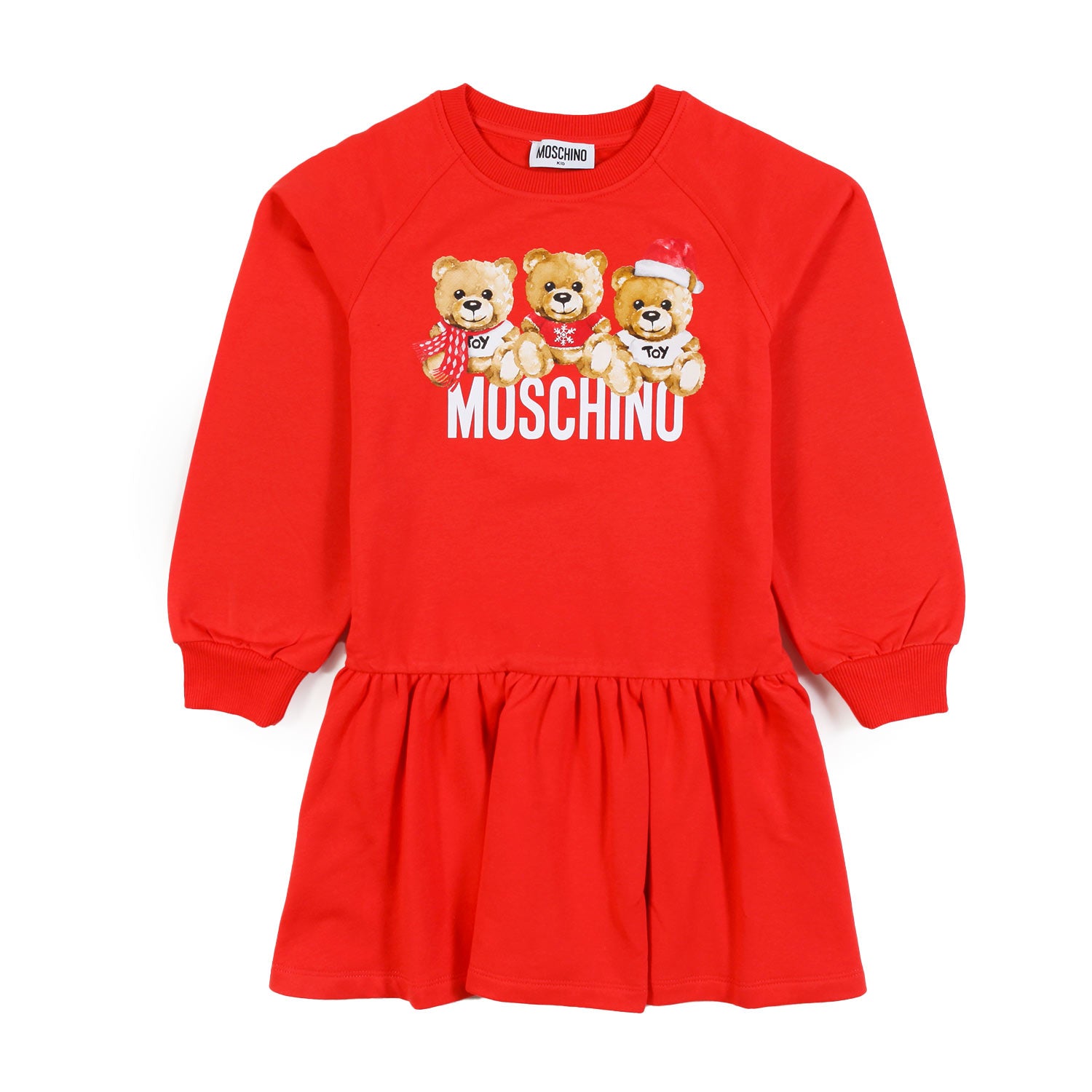 Abito felpa rosso con orsetti Moschino Bambina - annameglio.com abbigliamento moda