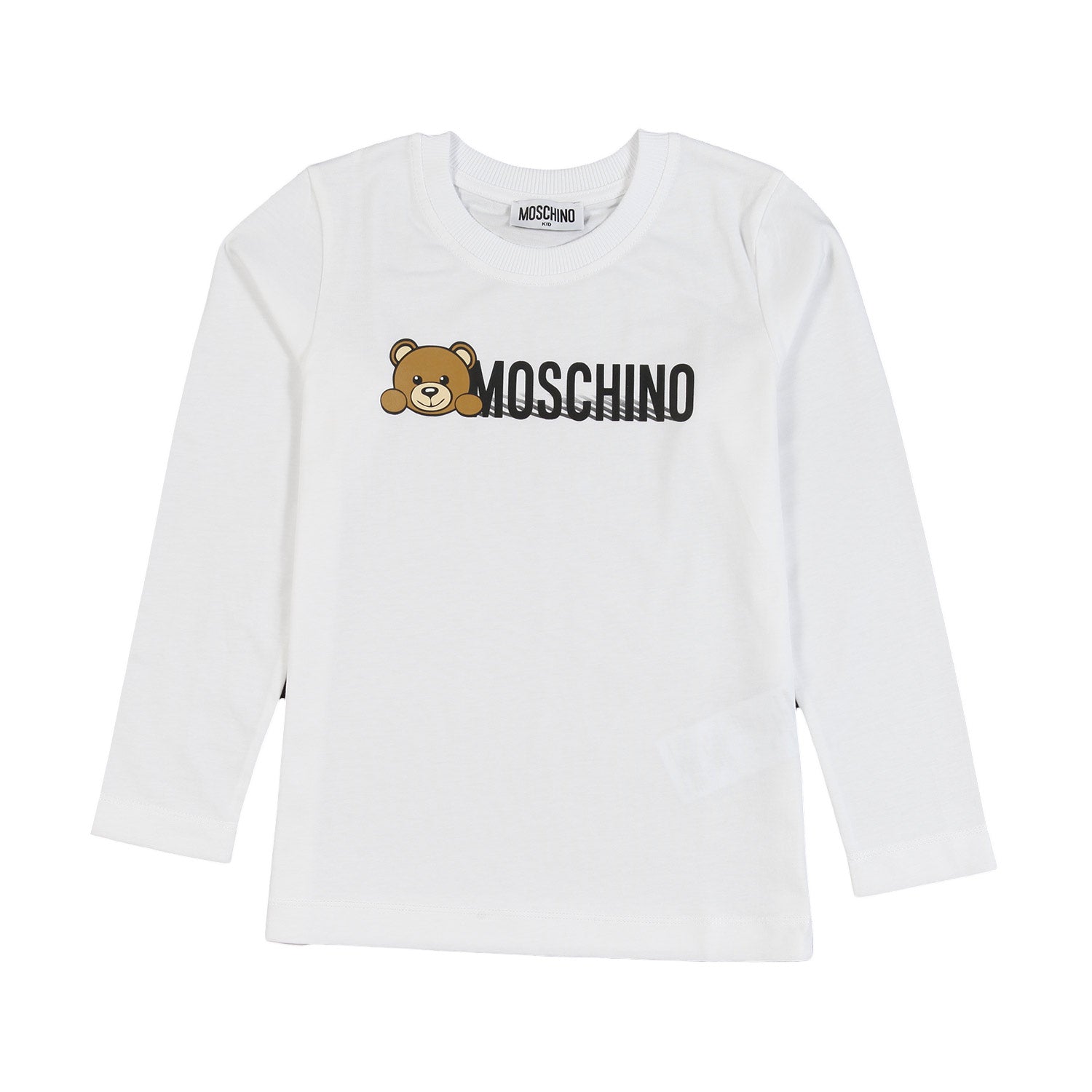 T-shirt unisex bianca con logo Moschino Teddy Bear - annameglio.com abbigliamento moda