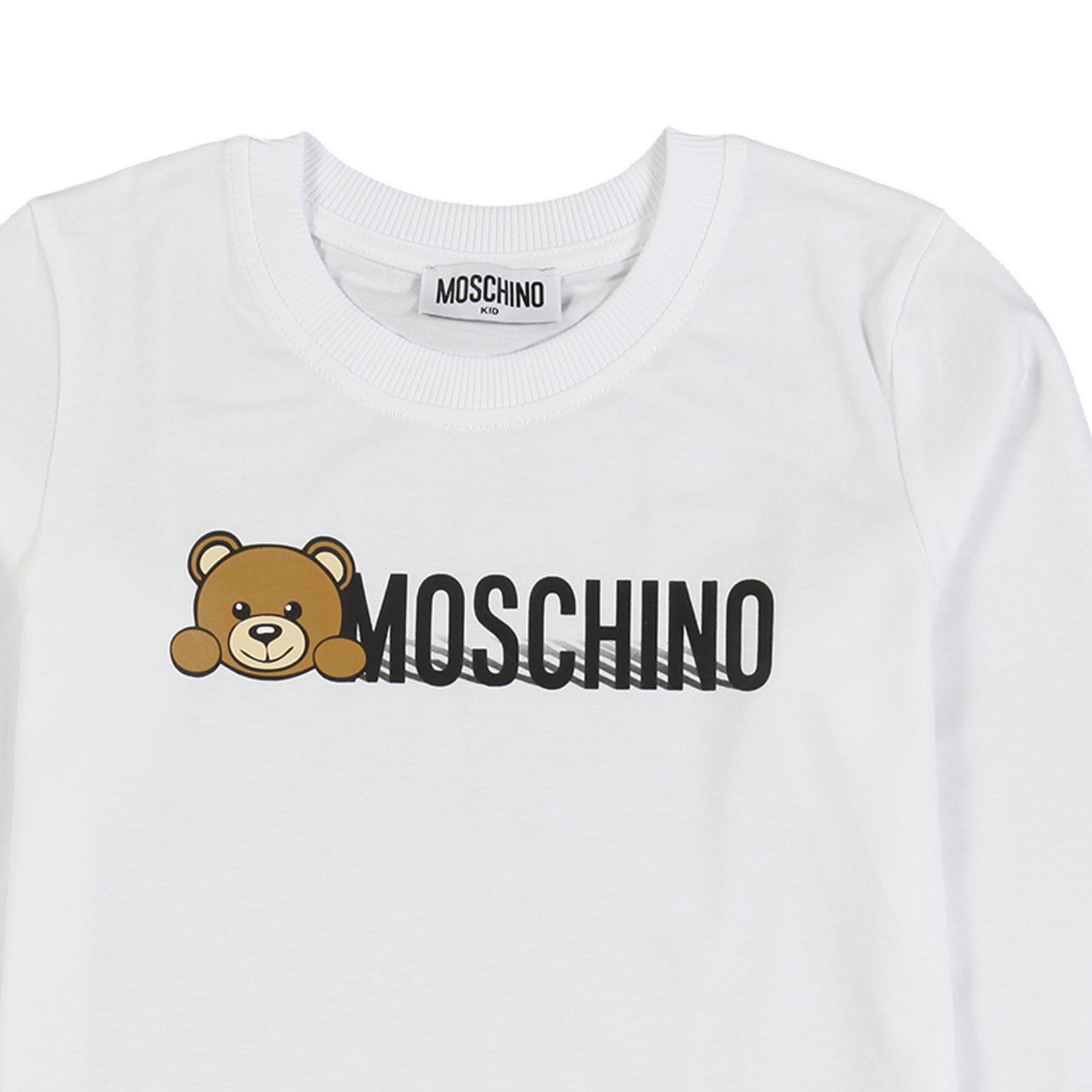 T-shirt unisex bianca con logo Moschino Teddy Bear - annameglio.com abbigliamento moda