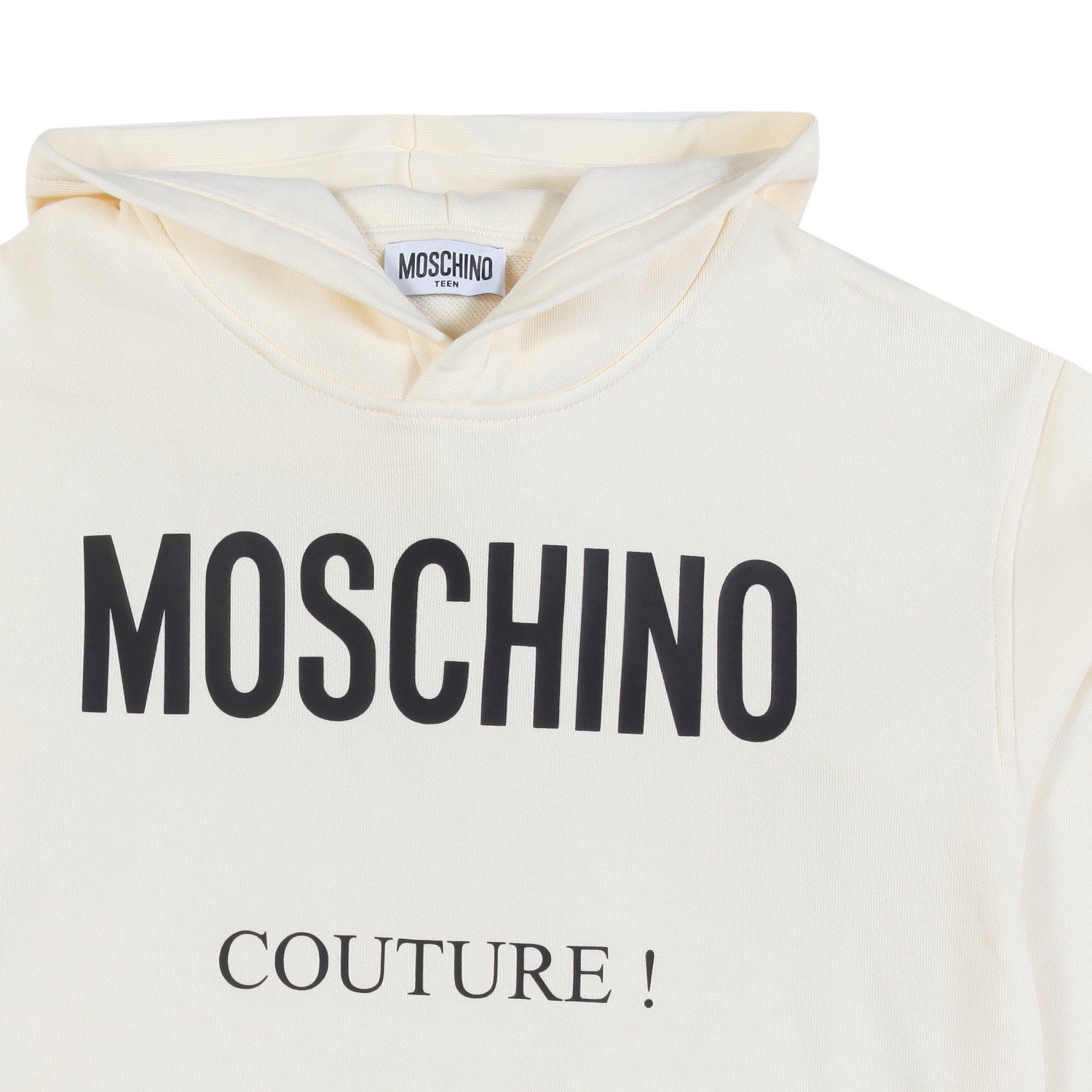 Felpa unisex Moschino Couture panna con cappuccio - annameglio.com abbigliamento moda
