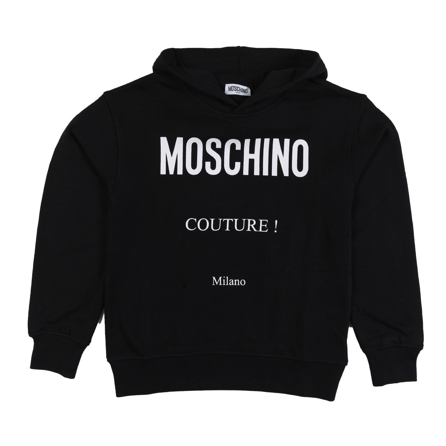 Felpa unisex Moschino Couture nera con cappuccio - annameglio.com abbigliamento moda