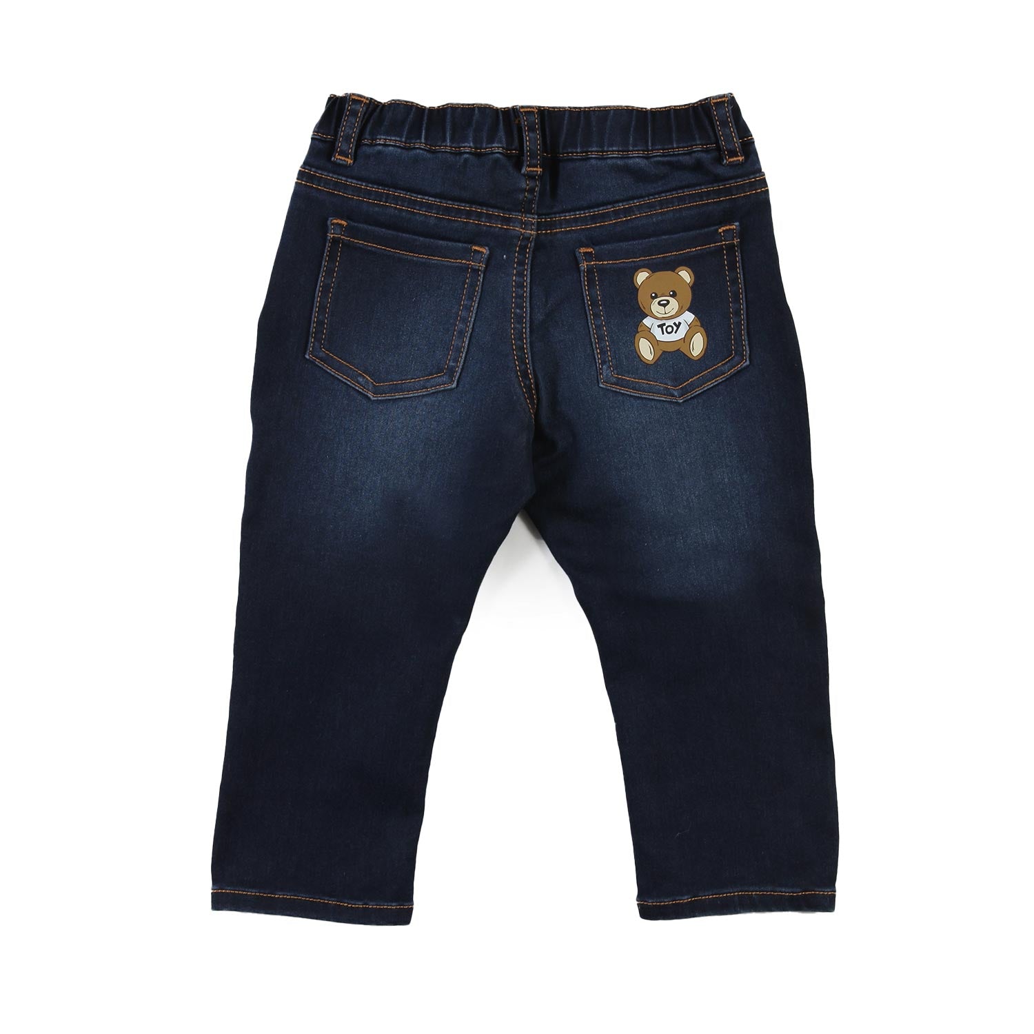 Jeans Moschino blu scuro slavato Bimbo e Bimba - annameglio.com abbigliamento moda