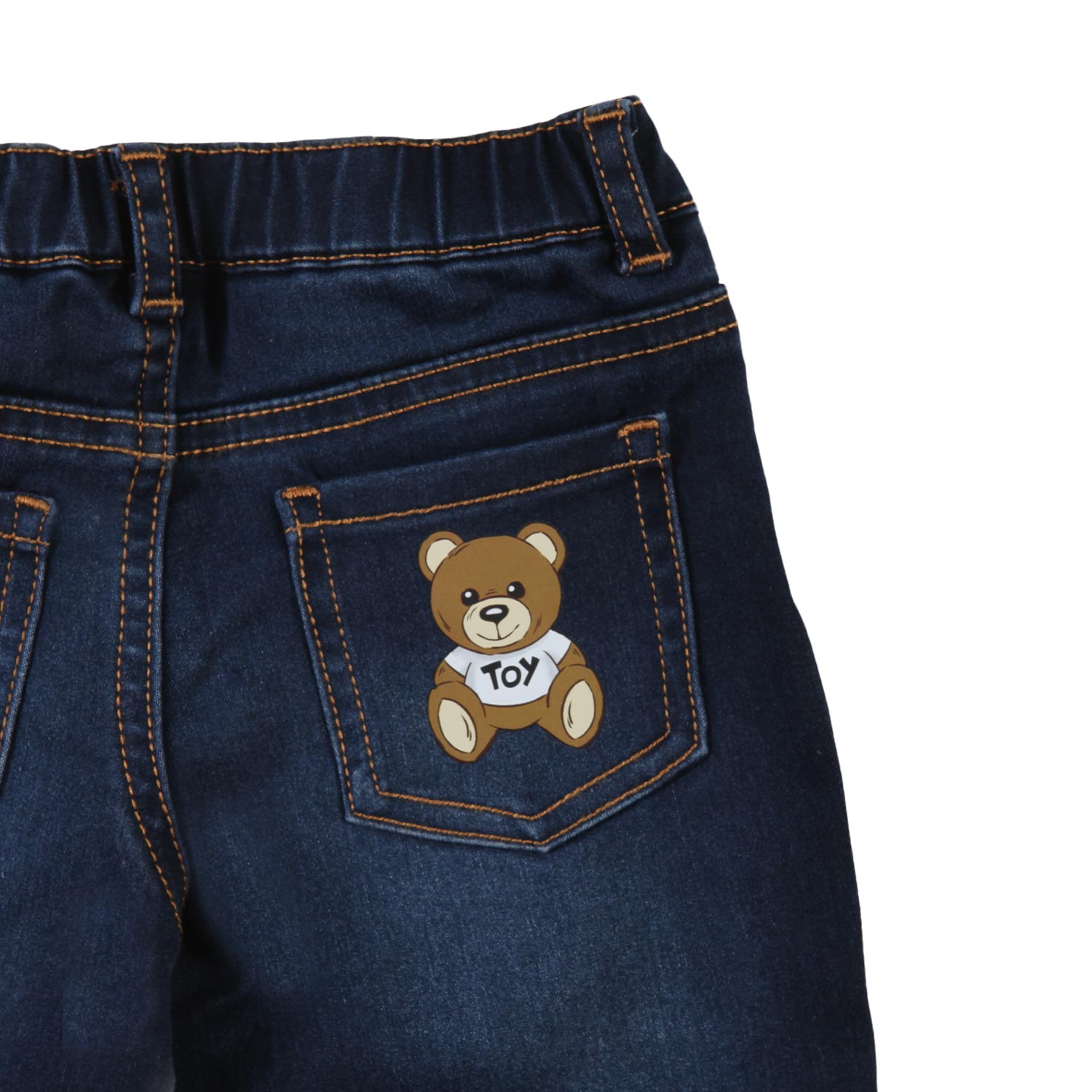 Jeans Moschino blu scuro slavato Bimbo e Bimba - annameglio.com abbigliamento moda