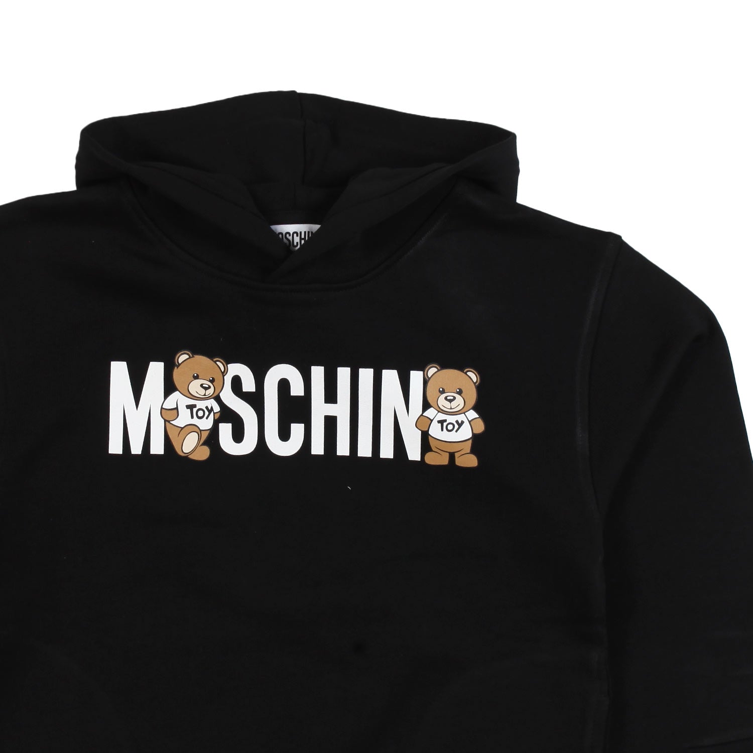 Felpa hoodie Moschino nera con logo Teddy Bears - annameglio.com abbigliamento moda