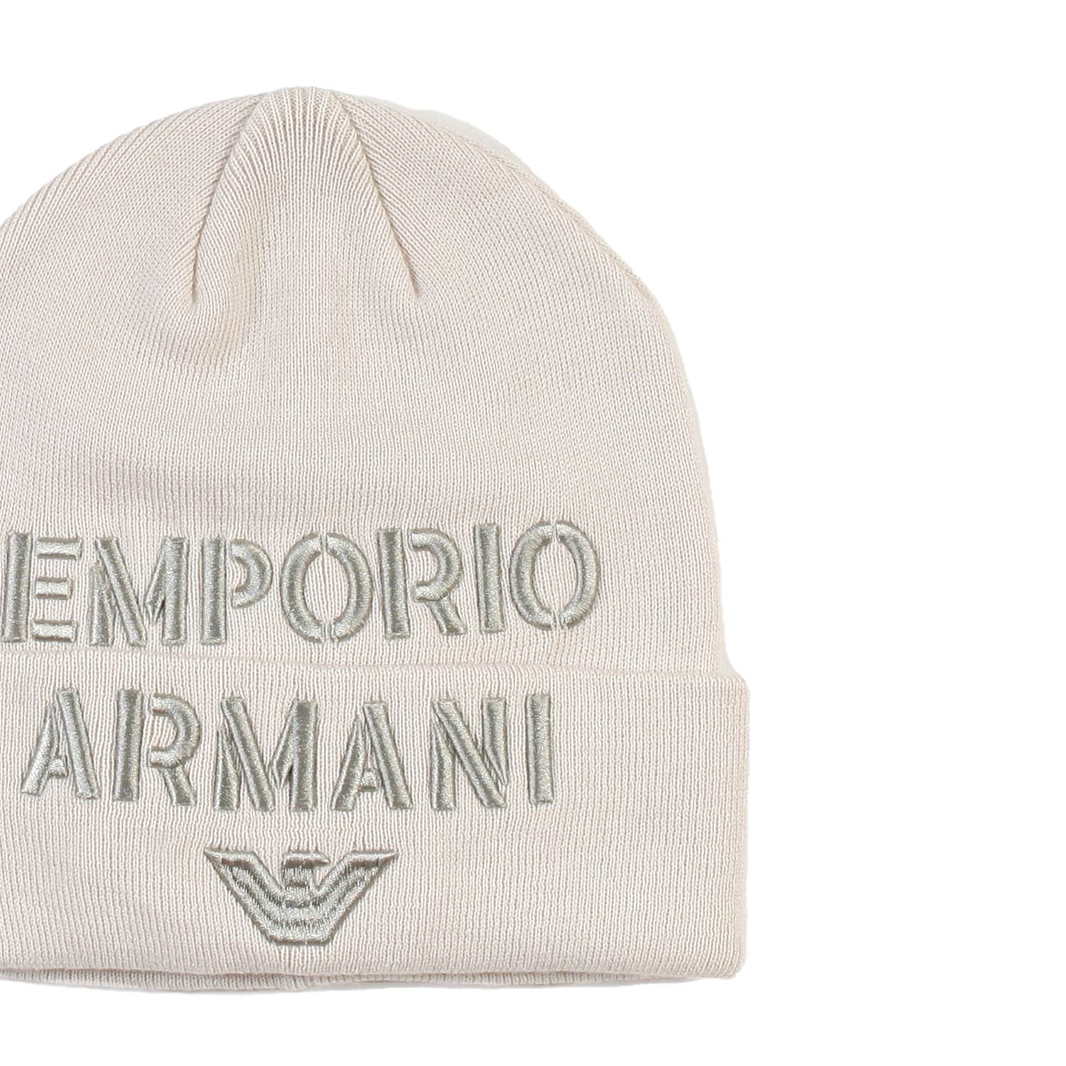 Berretto Armani beige con logo verde army chiaro - annameglio.com abbigliamento moda