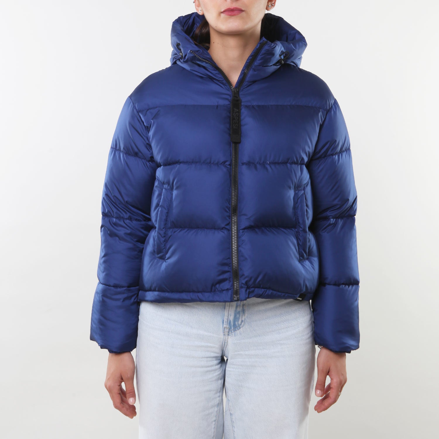 Piumino corto Aspesi blu bambina e ragazza - annameglio.com abbigliamento moda