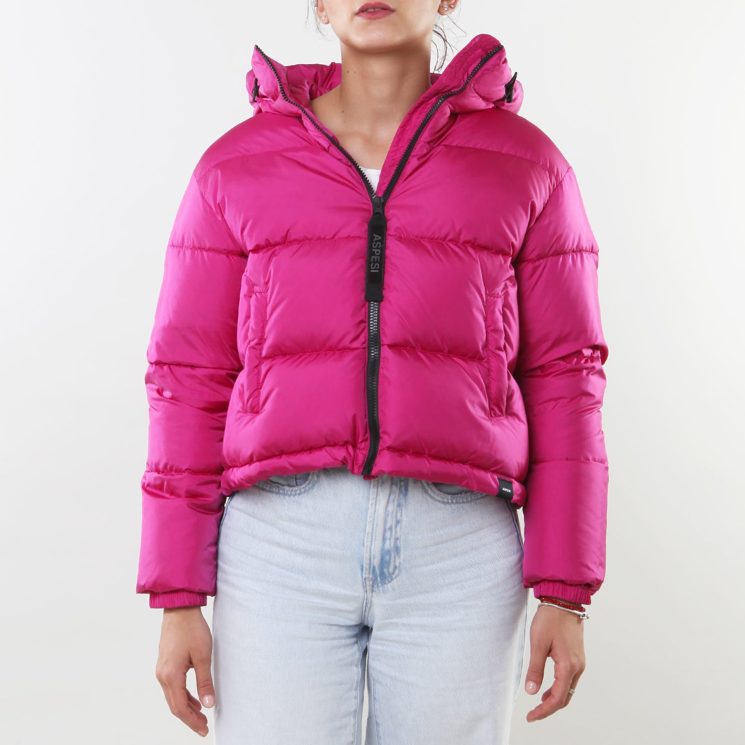 Piumino corto Aspesi magenta bambina e ragazza - annameglio.com abbigliamento moda