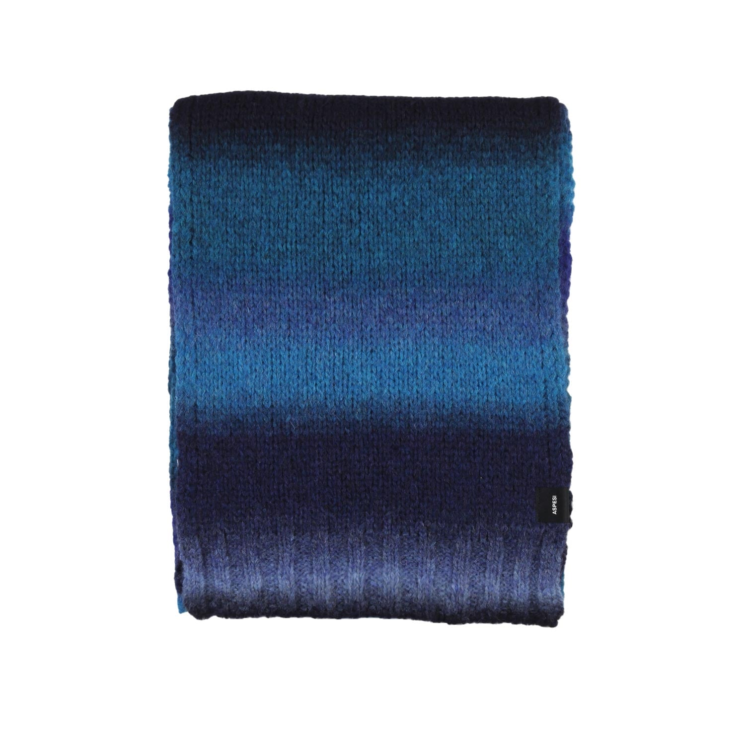 Sciarpa unisex Aspesi toni di blu a strisce - annameglio.com abbigliamento moda