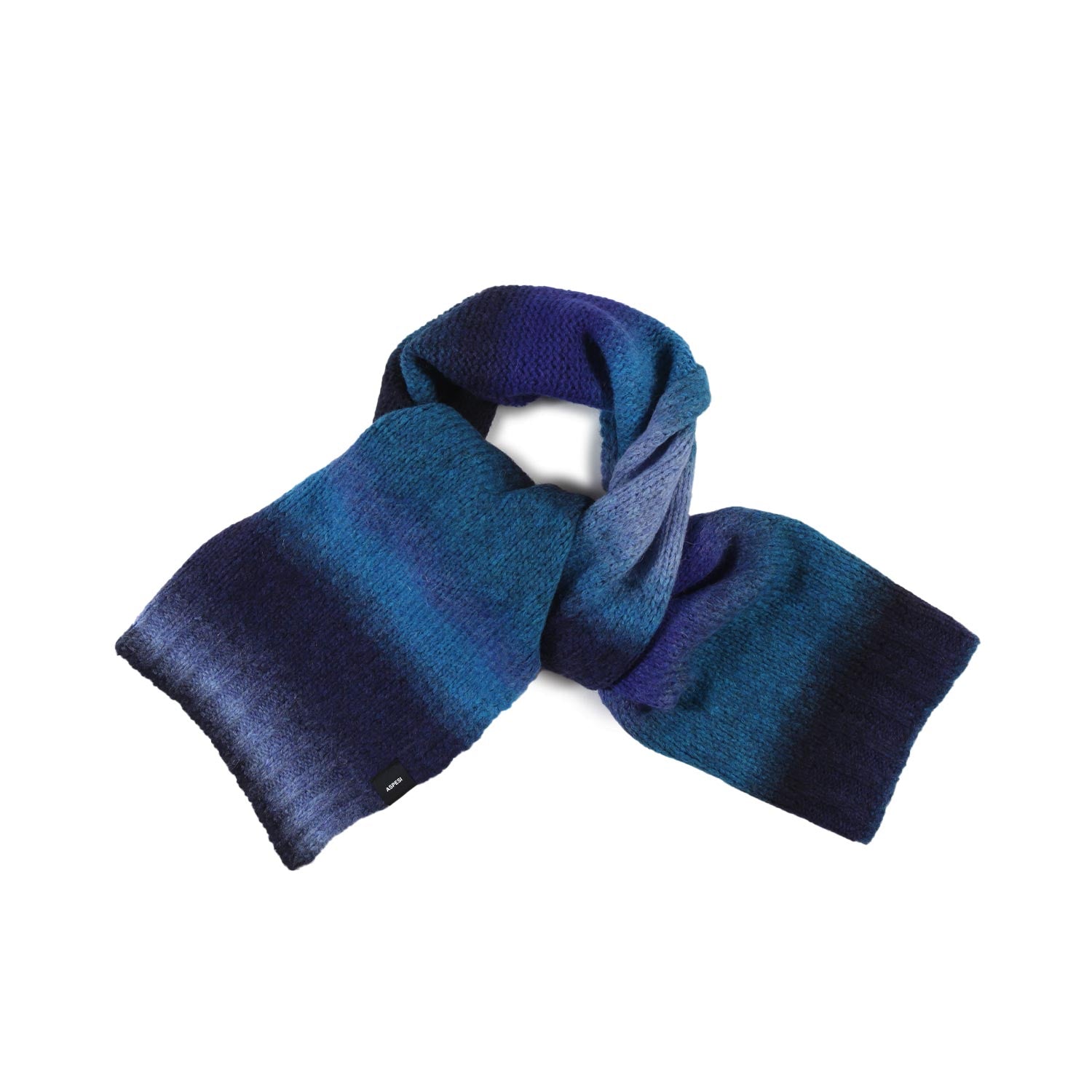 Sciarpa unisex Aspesi toni di blu a strisce - annameglio.com abbigliamento moda