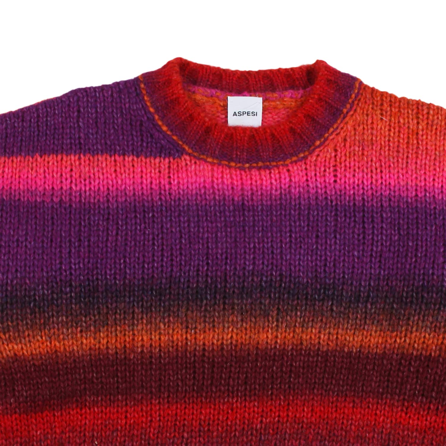 Maglione cropped Aspesi viola e multicolor - annameglio.com abbigliamento moda