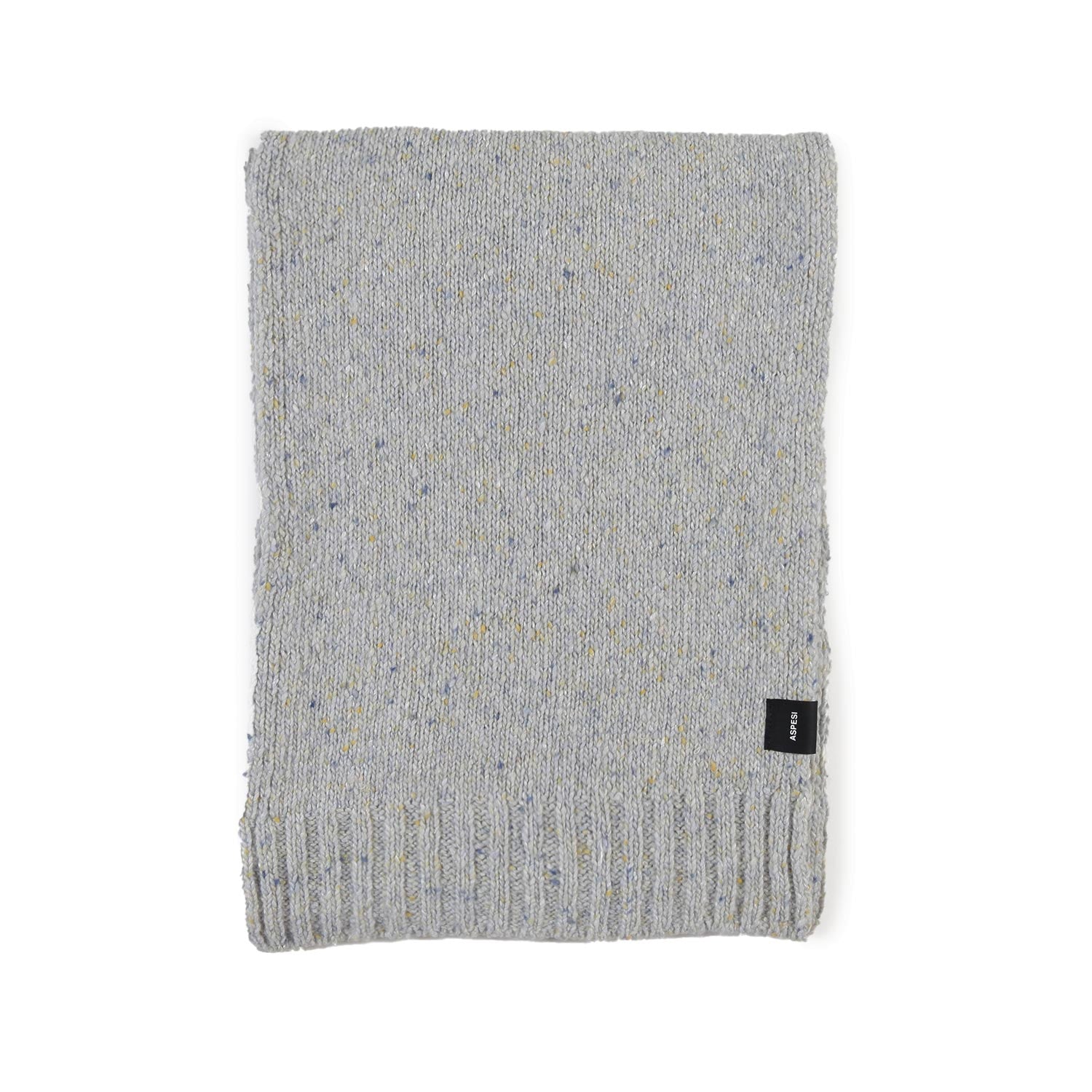 Aspesi melange light grey unisex scarf - annameglio.com abbigliamento moda