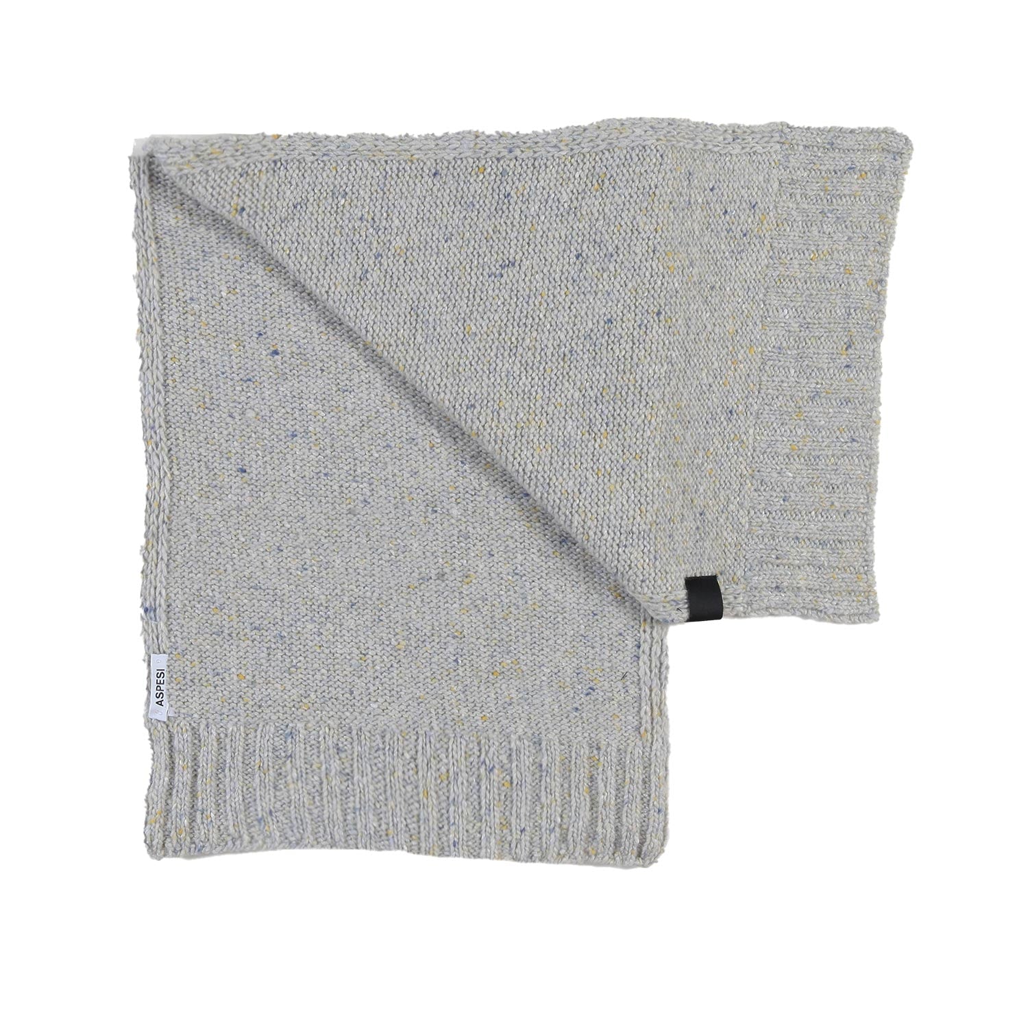 Aspesi melange light grey unisex scarf - annameglio.com abbigliamento moda