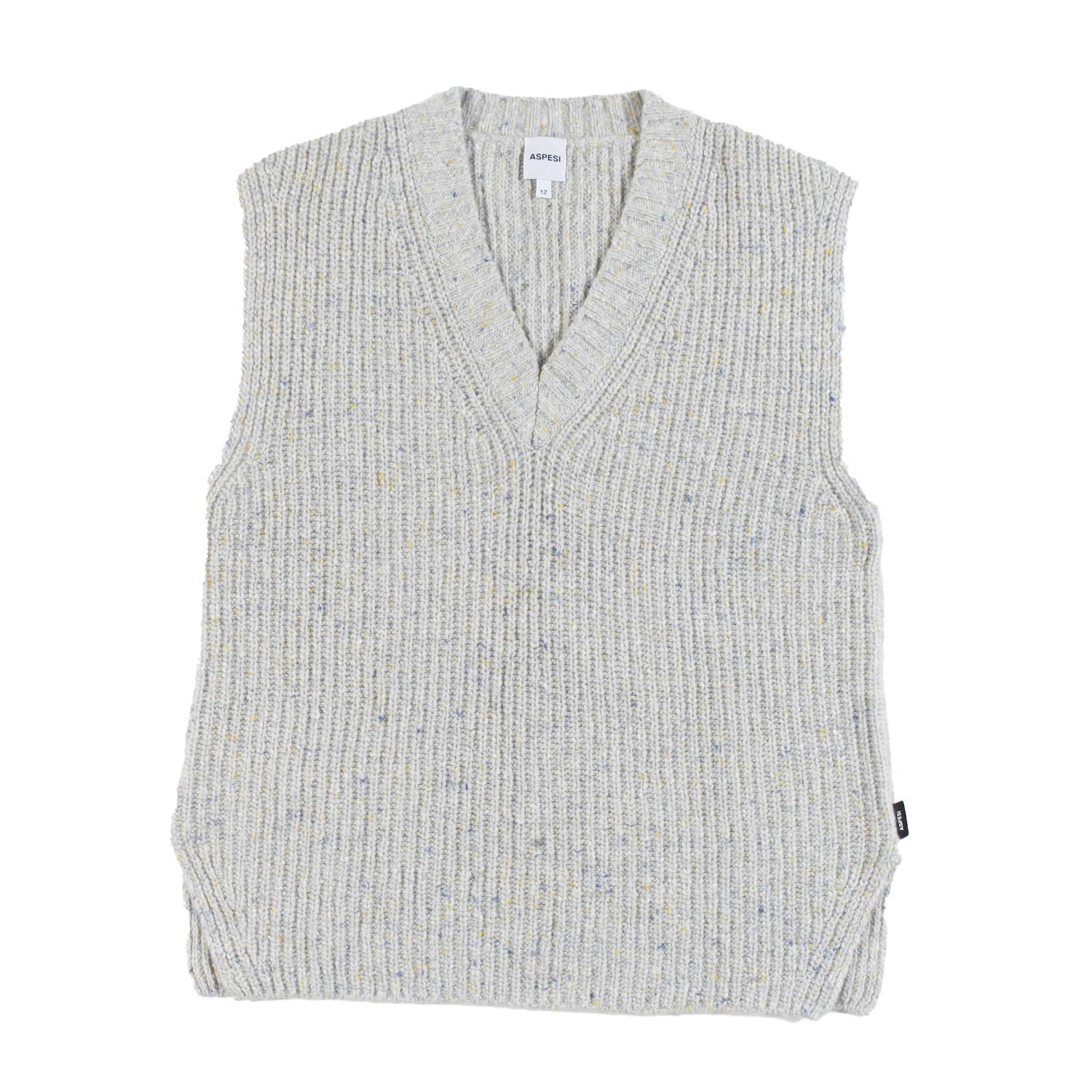 Gilet tricot Aspesi grigio chiaro melange - annameglio.com abbigliamento moda