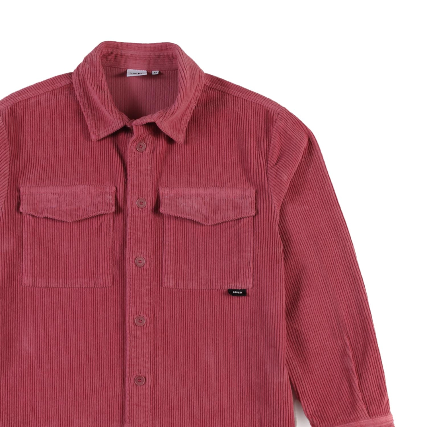 Giacca camicia corduroy Aspesi rosa scuro - annameglio.com abbigliamento moda