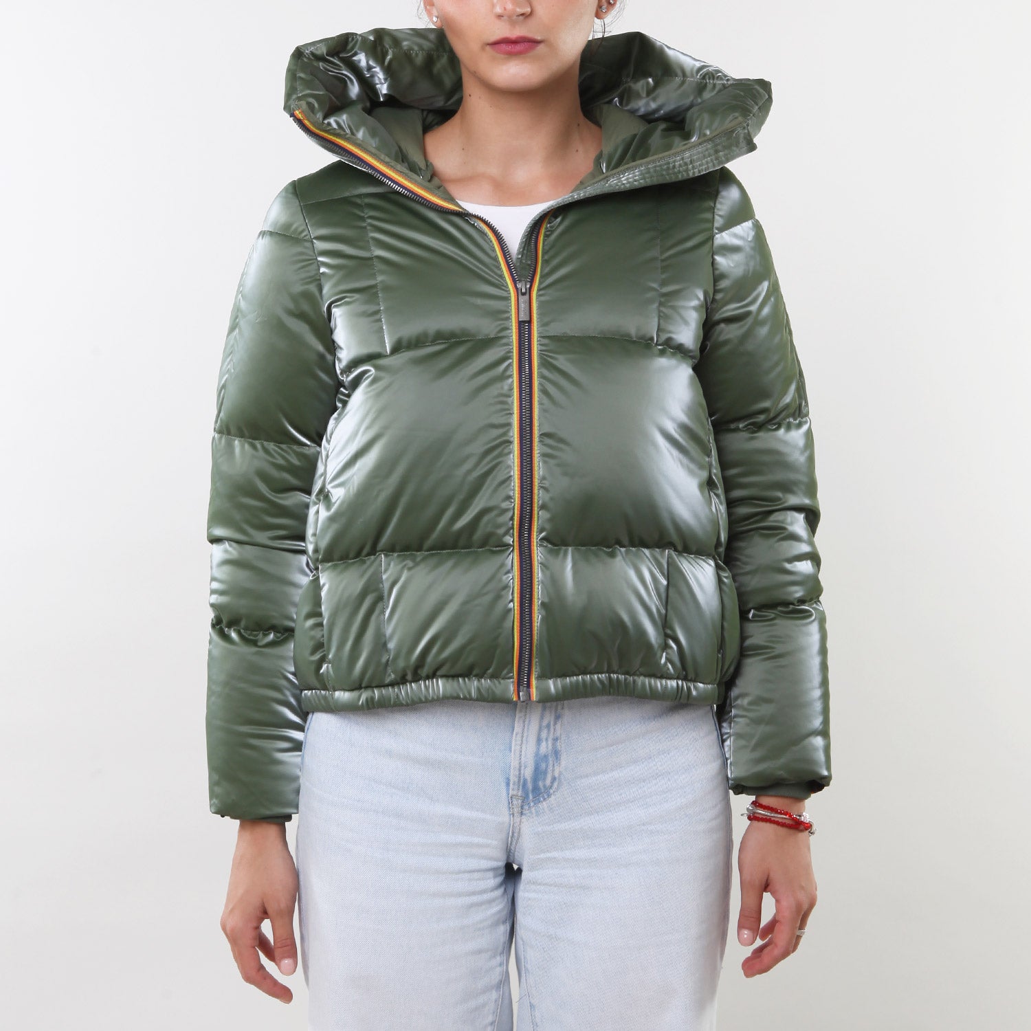 Piumino Esonne Heavy Brick verde metal - annameglio.com abbigliamento moda