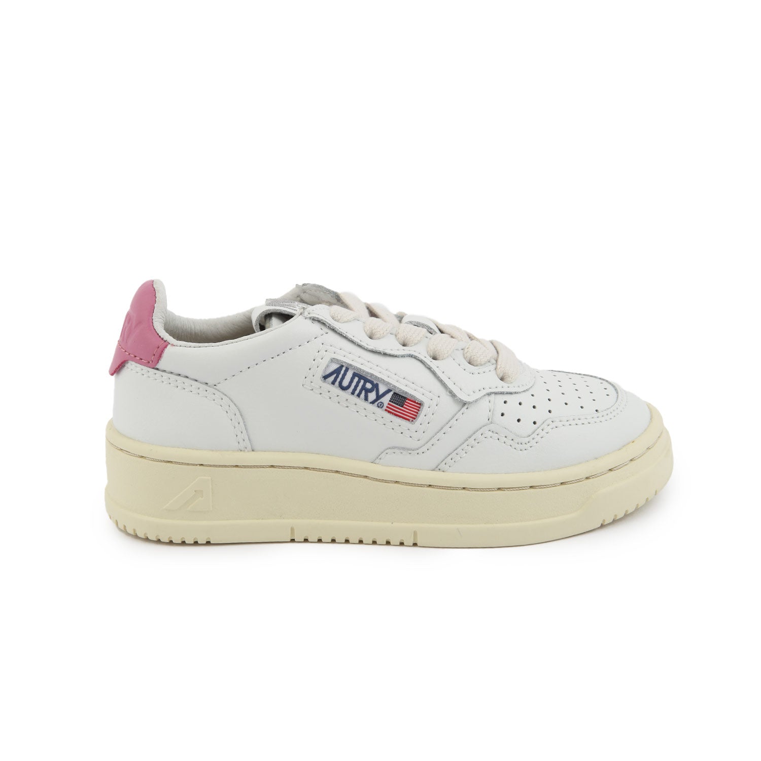 SNEAKER MEDALIST BIANCA CON INSERTO ROSA BAMBINA - annameglio.com abbigliamento moda