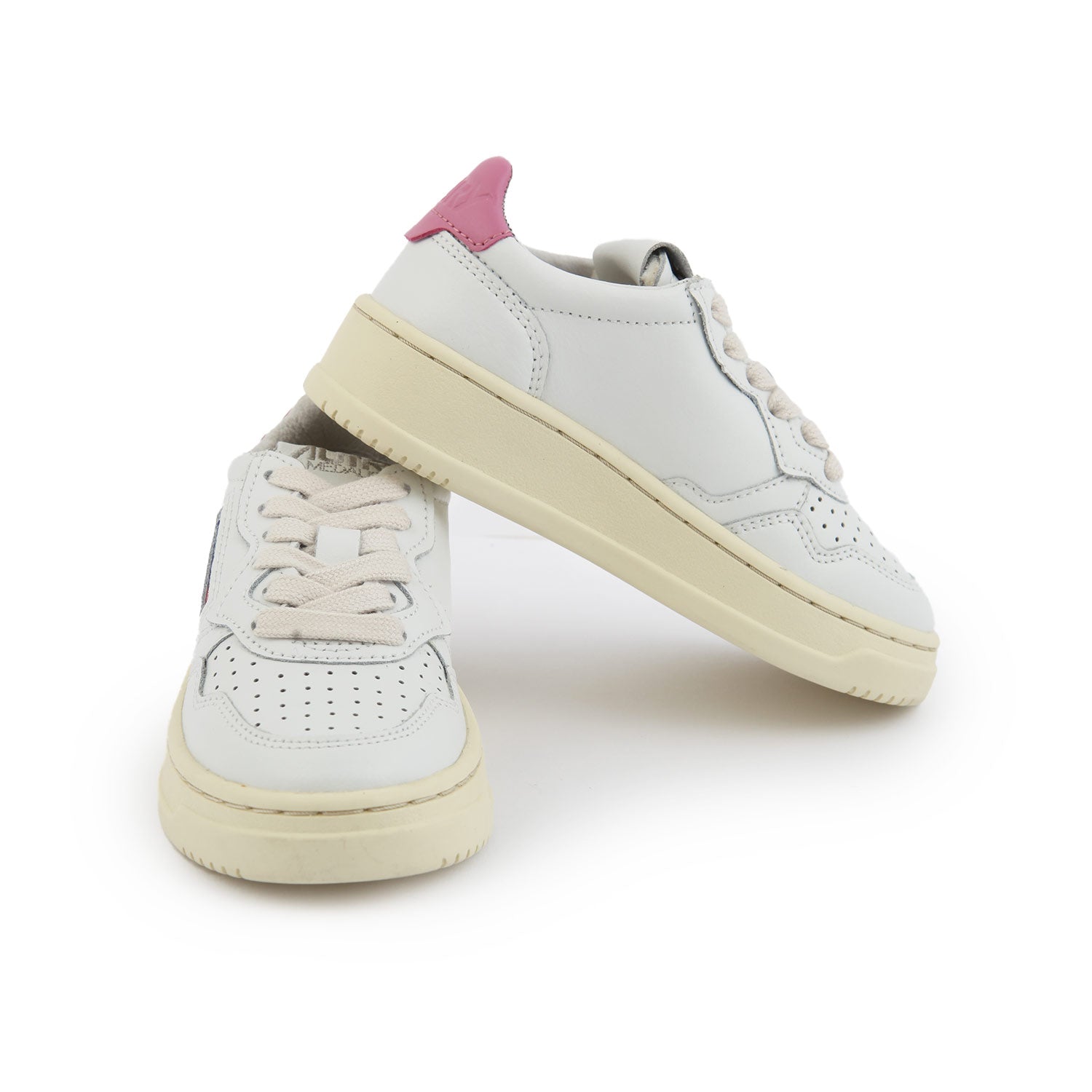 SNEAKER MEDALIST BIANCA CON INSERTO ROSA BAMBINA - annameglio.com abbigliamento moda