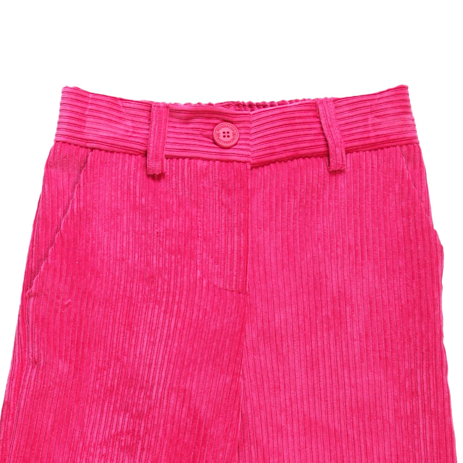Pantaloni fucsia di velluto a coste larghe - annameglio.com abbigliamento moda