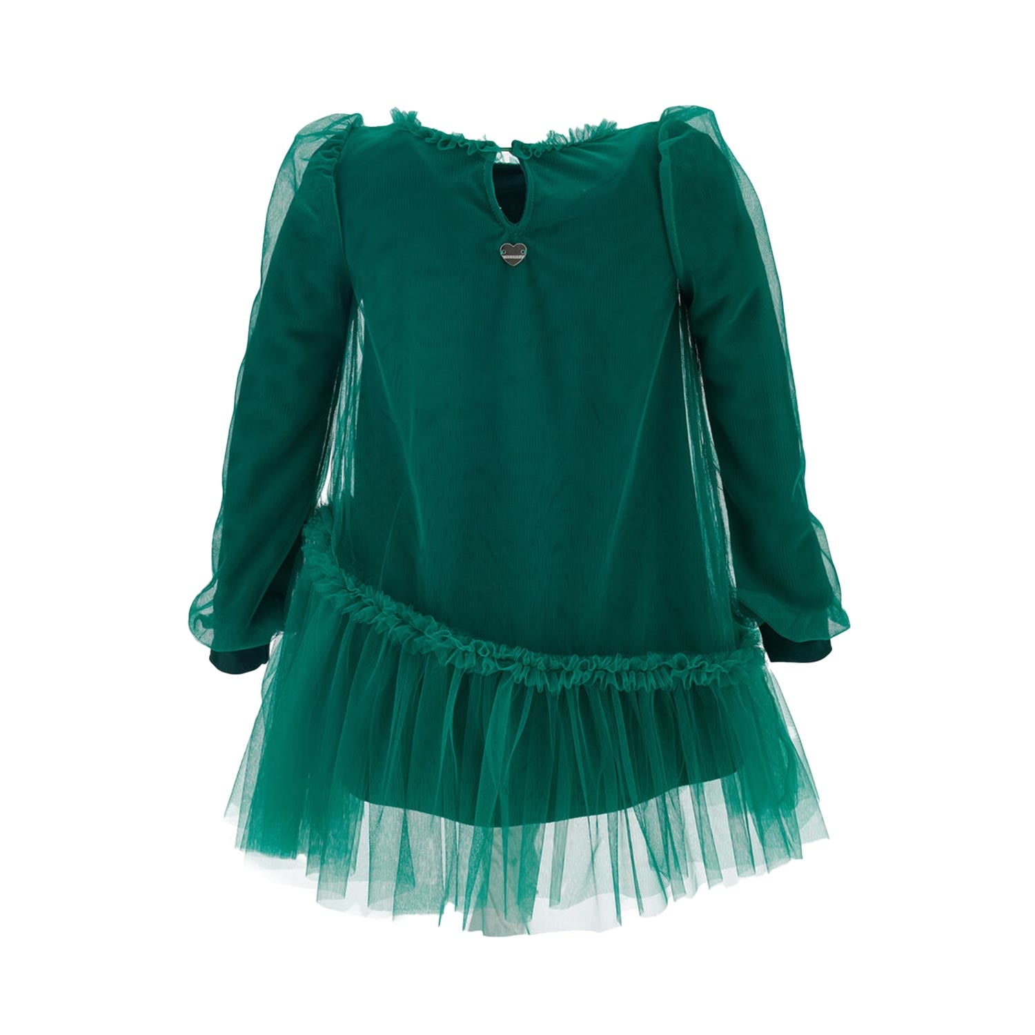 Abito verde per bambina in tulle - annameglio.com abbigliamento moda