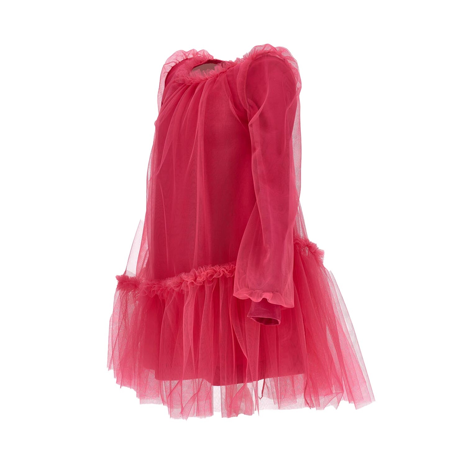 ABITO FUCSIA IN TULLE MONNALISA - annameglio.com abbigliamento moda