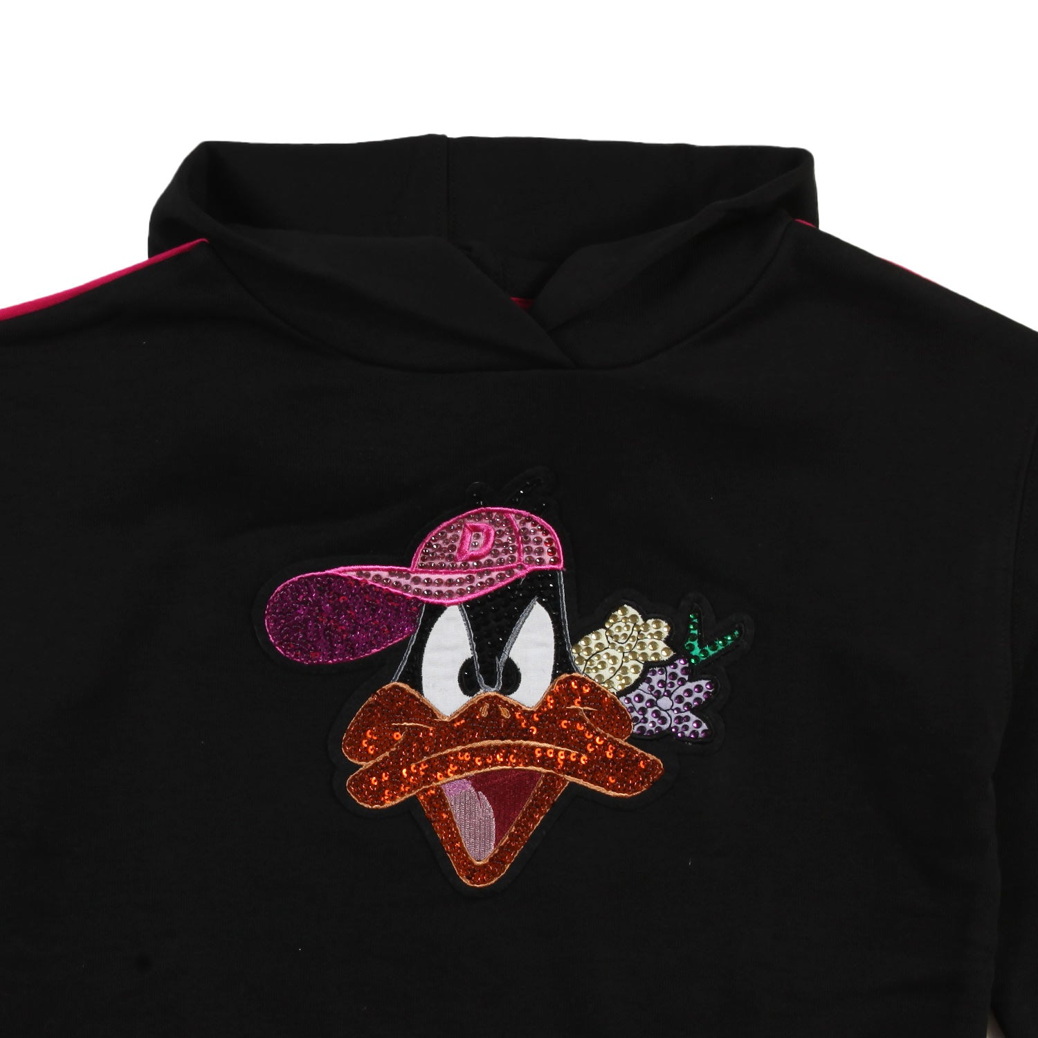 Felpa Daffy Duck nera con cappuccio Bambina - annameglio.com abbigliamento moda