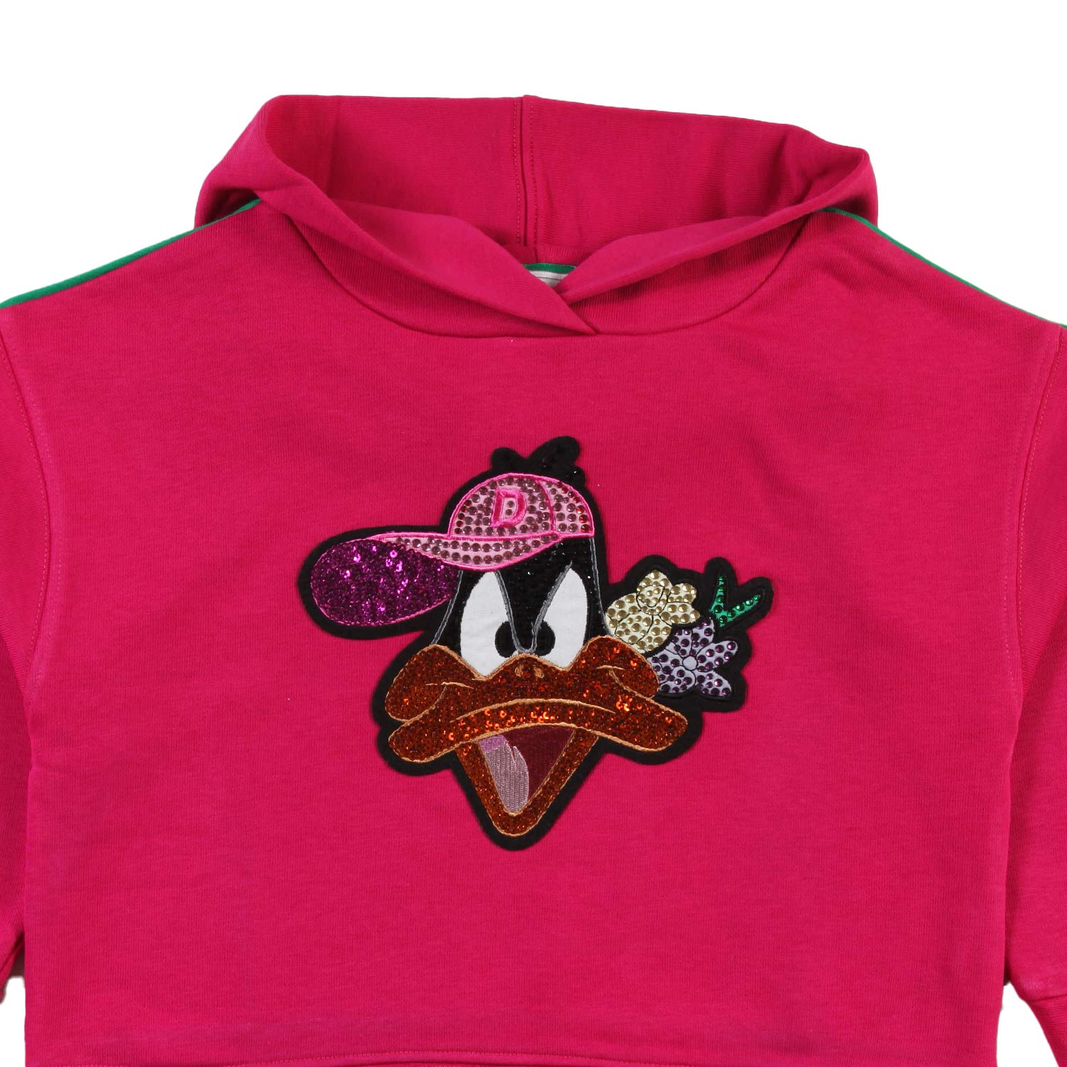 Felpa Daffy Duck fucsia con cappuccio Bambina - annameglio.com abbigliamento moda