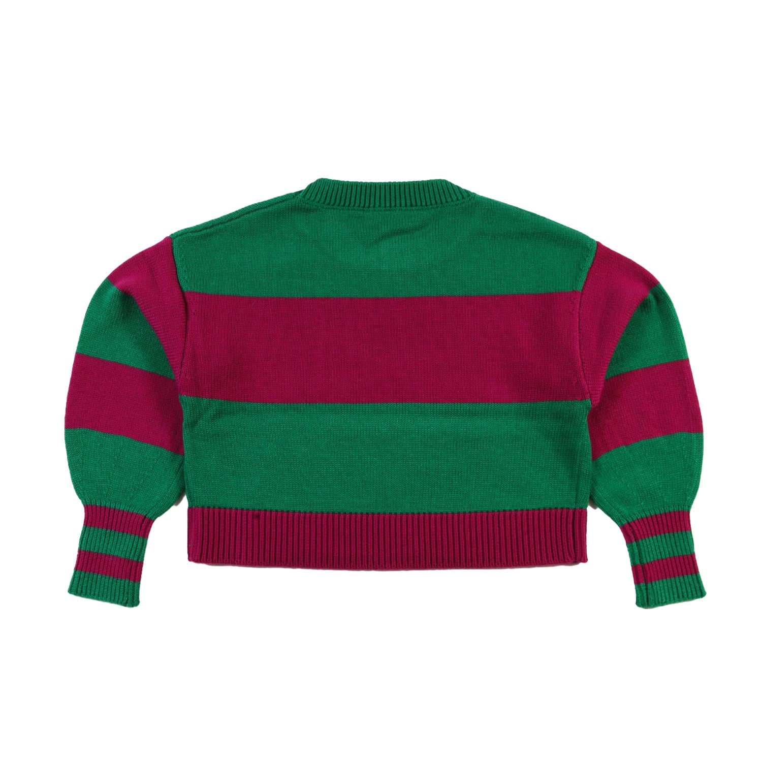 Pullover cropped Monnalisa verde e fucsia Bambina - annameglio.com abbigliamento moda