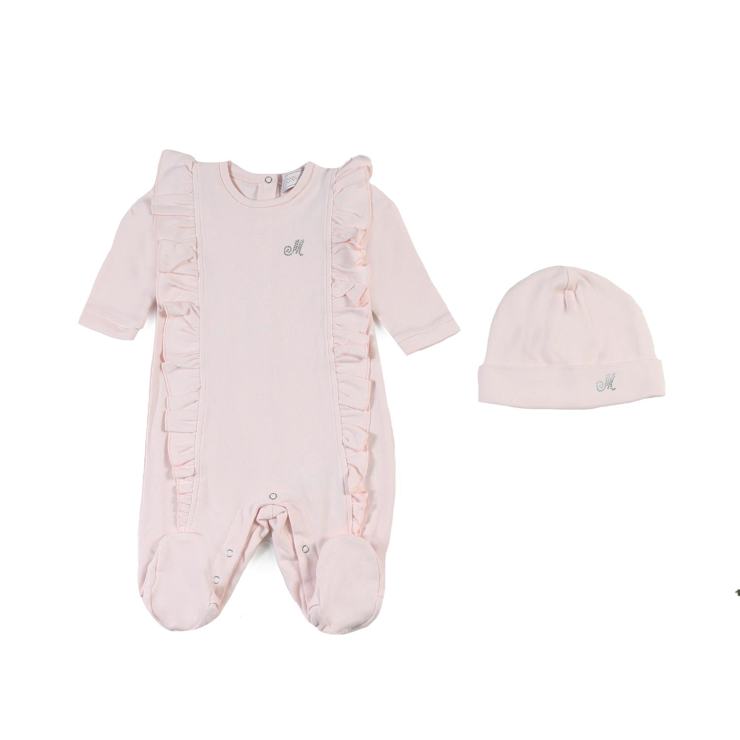 Set tutina Monnalisa rosa chiaro con berretto - annameglio.com abbigliamento moda