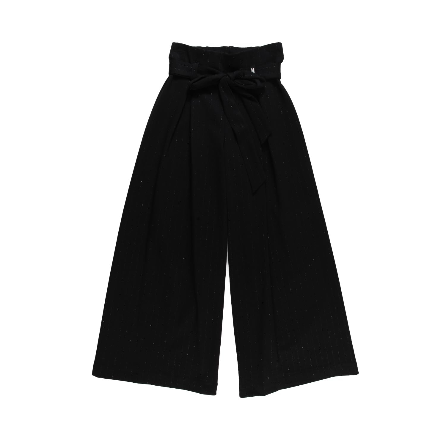 Pantalone nero gessato lurex Monnalisa - annameglio.com abbigliamento moda