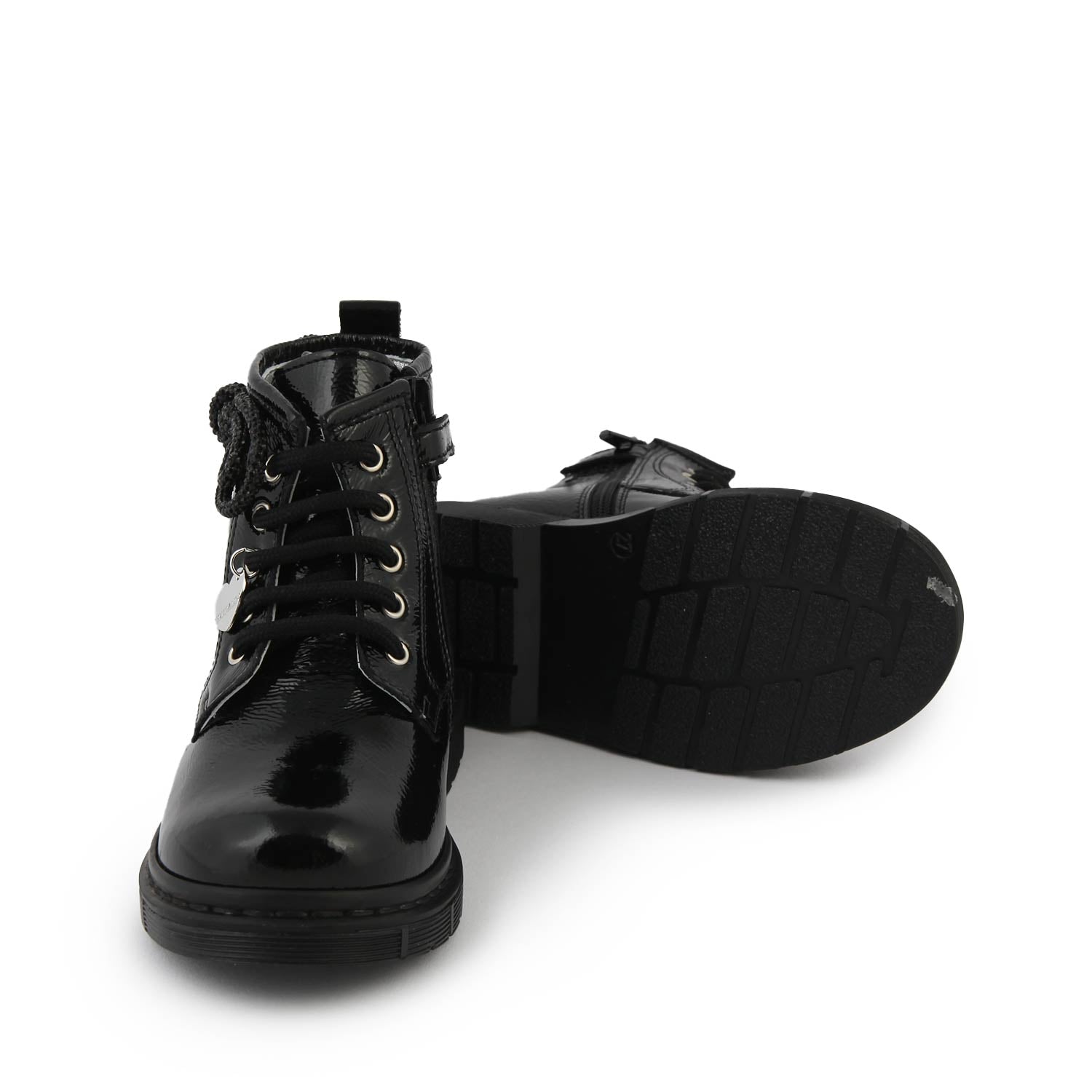 Anfibi Monnalisa neri con fiocco strass Bimba - annameglio.com abbigliamento moda