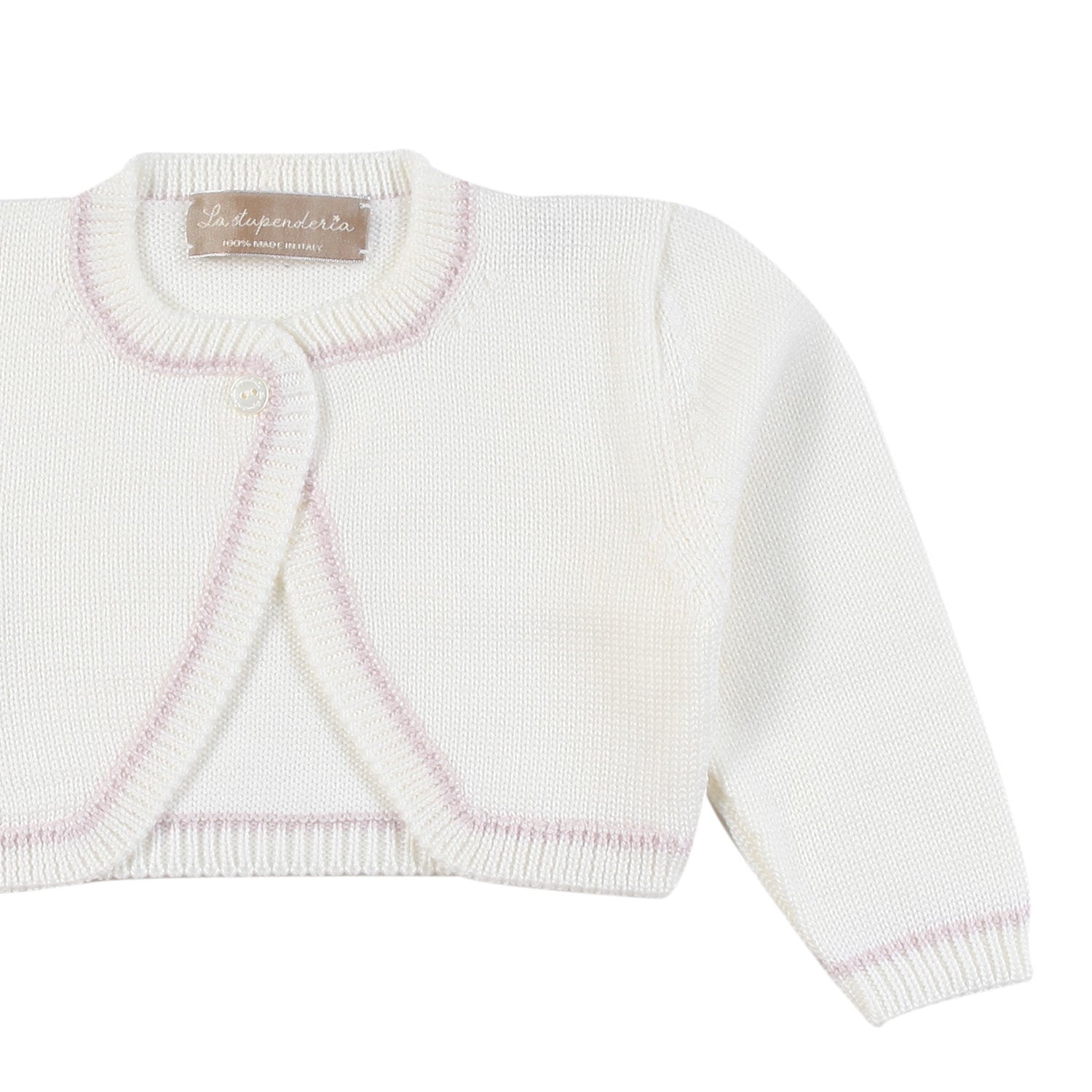 Scaldacuore La Stupenderia panna e rosa Bimba - annameglio.com abbigliamento moda